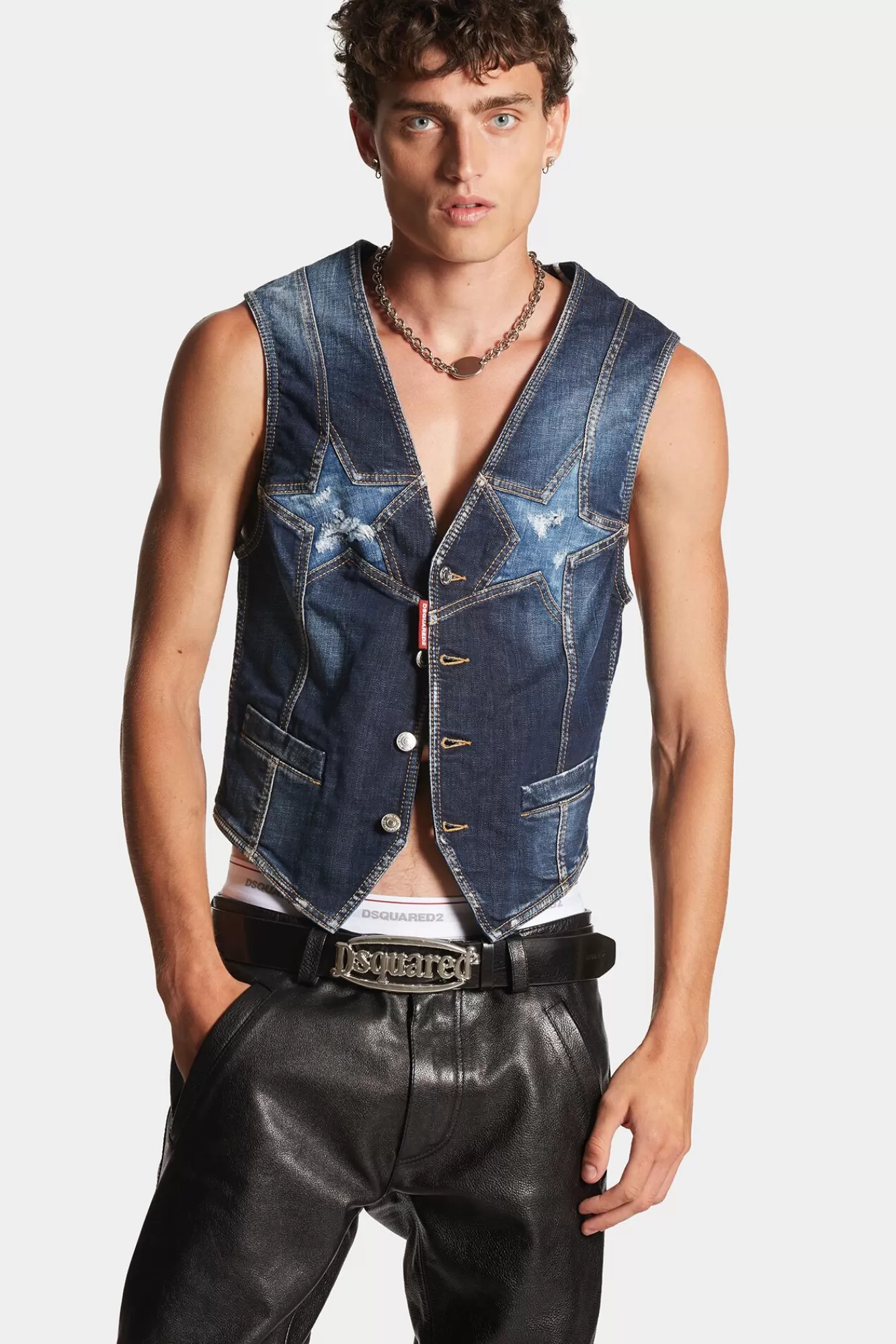 Jassen En Bovenkleding^Dsquared2 Denim Vest Marine