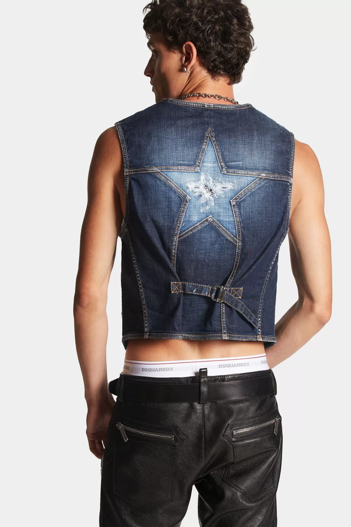 Jassen En Bovenkleding^Dsquared2 Denim Vest Marine