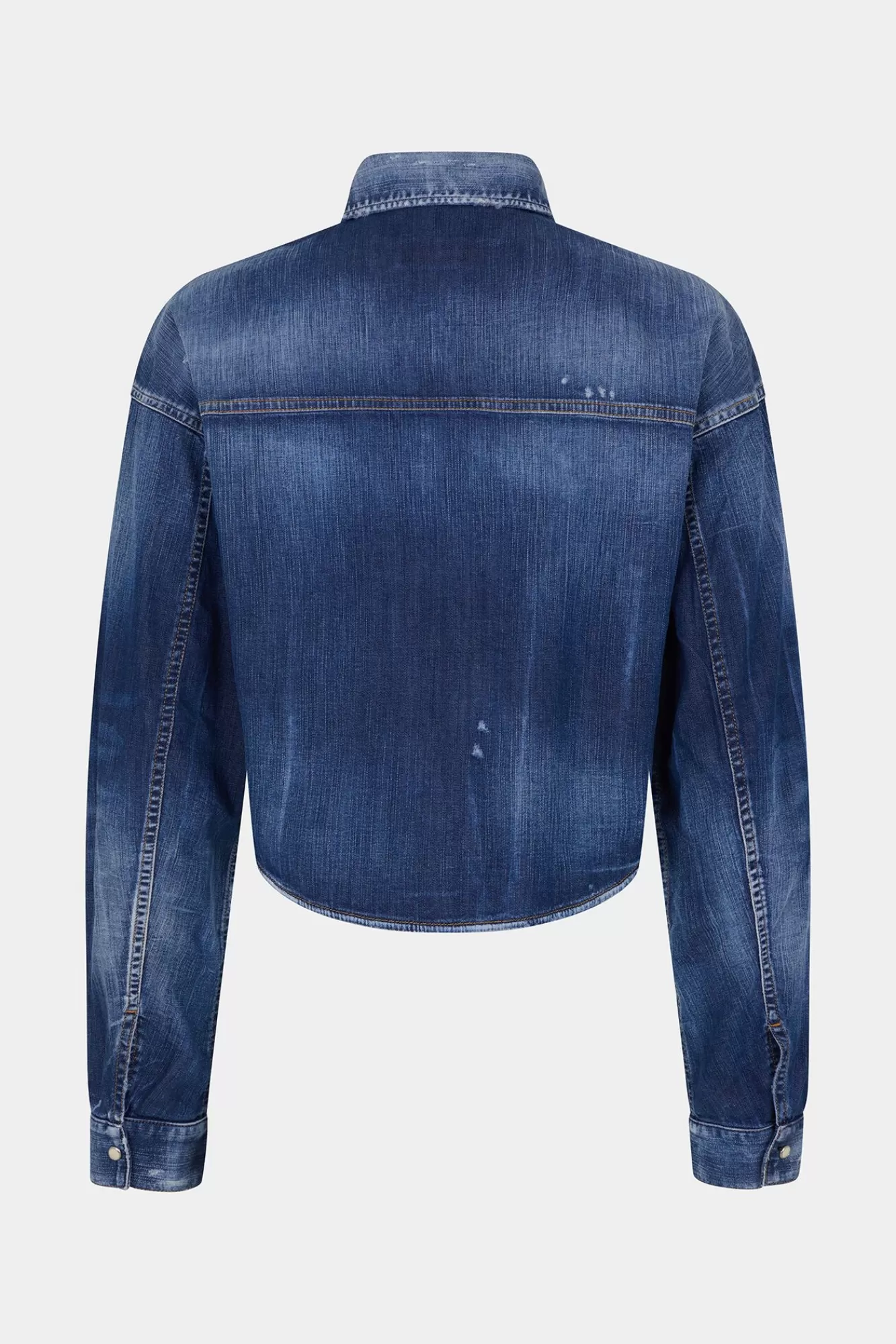 Overhemden^Dsquared2 Donker Denim Overhemd Met Schone Wassing Marine