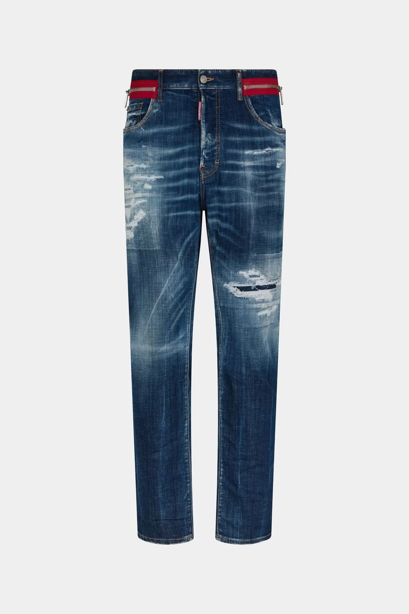 Jeans^Dsquared2 Donker Gescheurde Jeans Met Cast Wash 642 Marine