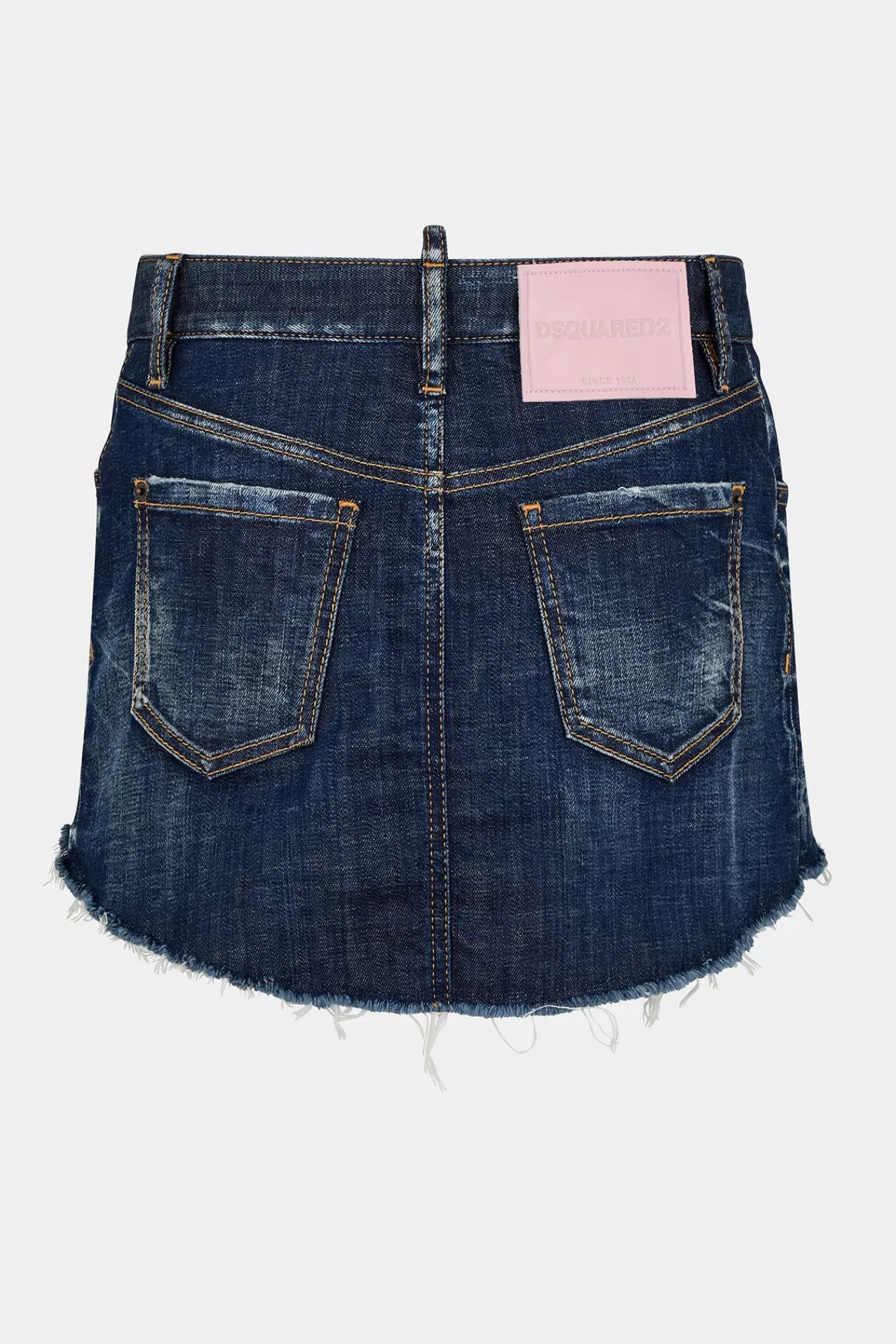 Rokken^Dsquared2 Donkere Denim Rok Met Schone Wassing Marine