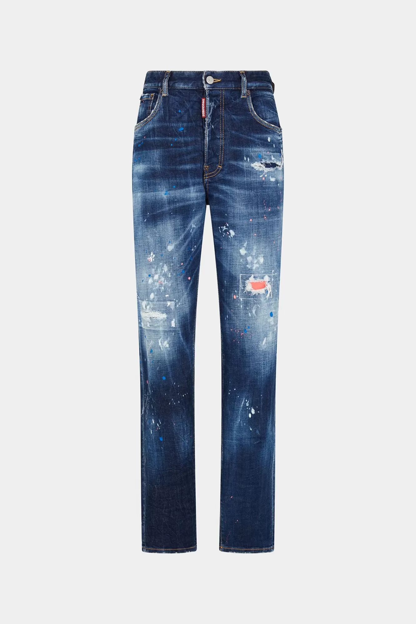 Jeans^Dsquared2 Donkere Neon Splash Wash 642 Jeans Marine