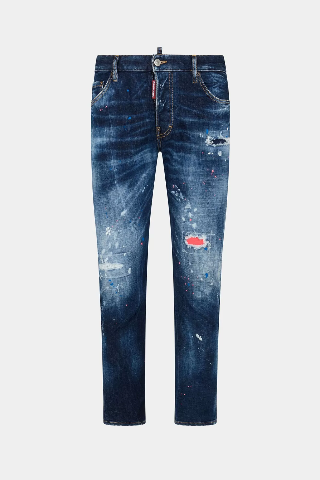 Jeans^Dsquared2 Donkere Neon Splash Wash Sexy Twist Jeans Marine