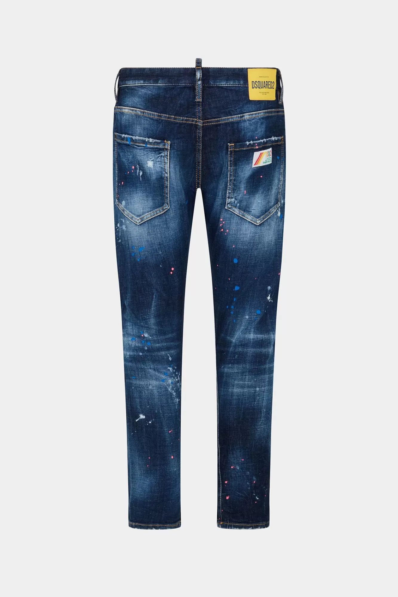 Jeans^Dsquared2 Donkere Neon Splash Wash Sexy Twist Jeans Marine