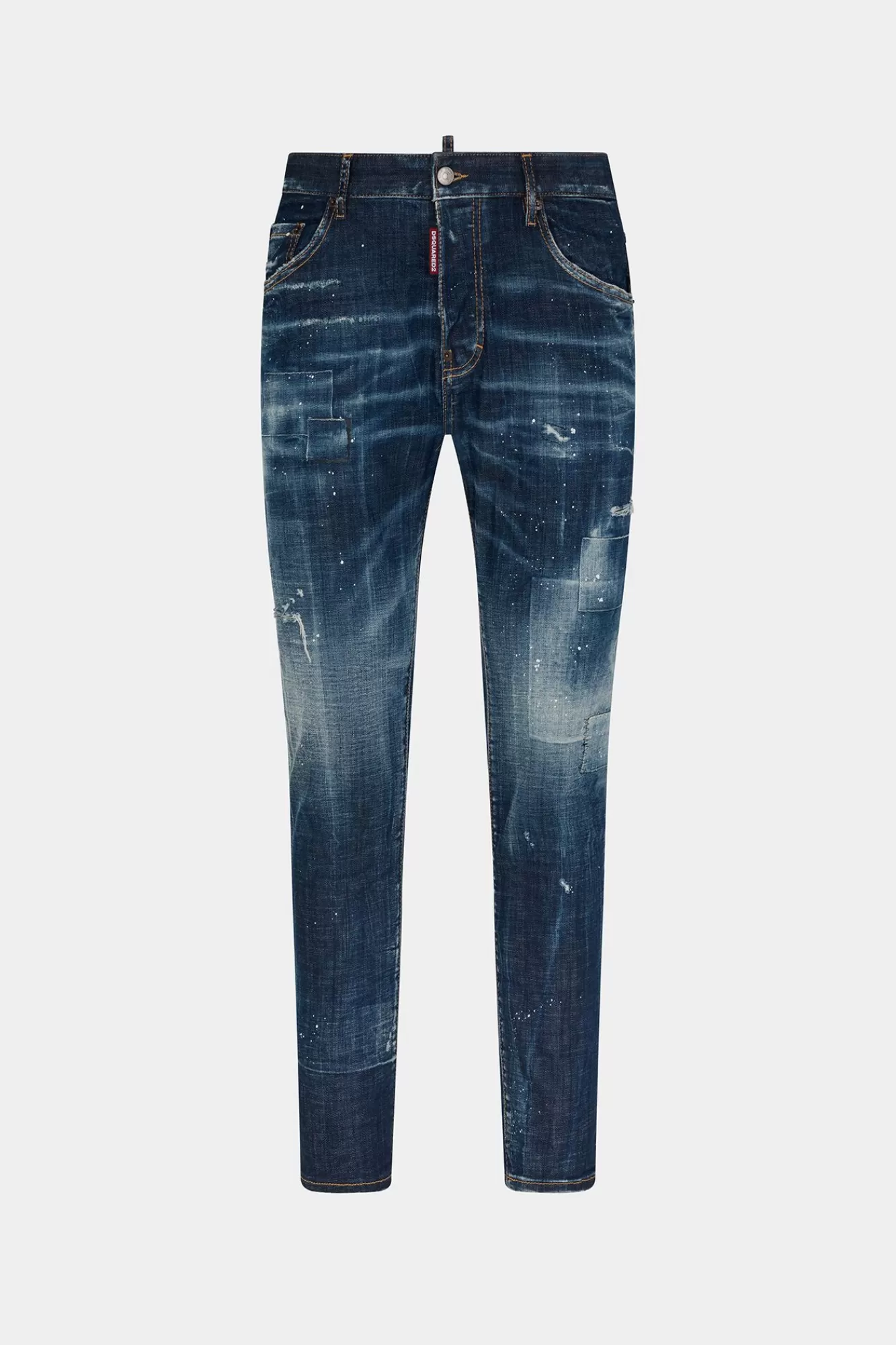 Jeans^Dsquared2 Donkere Skaterjeans Met Toppa-Wassing Marine