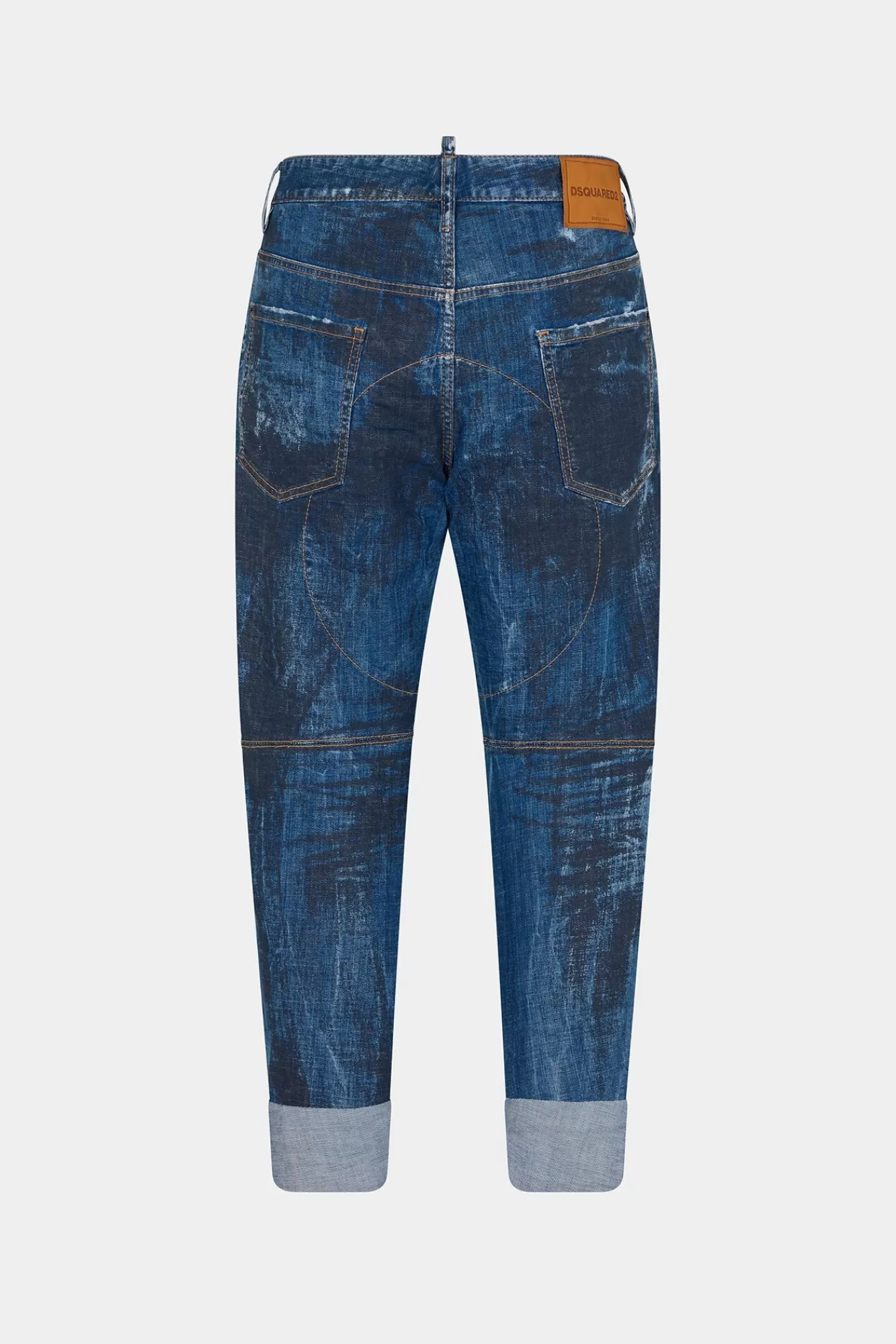 Jeans^Dsquared2 Donkerzwarte Gevechtsjeans Met Schaduwwassing Marine