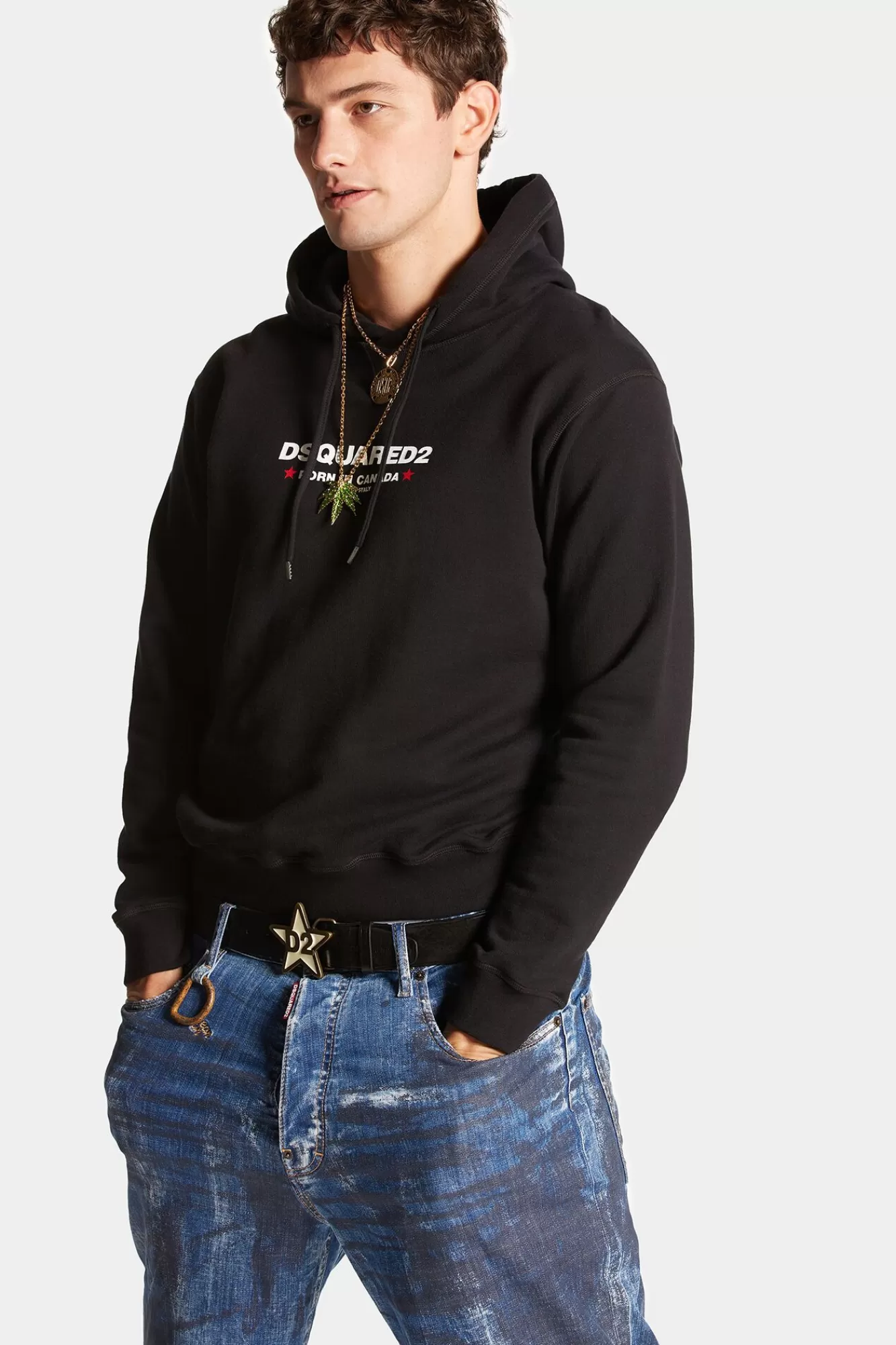 Sweatshirts^Dsquared2 Cool Fit Hoodie-Sweatshirt Zwart