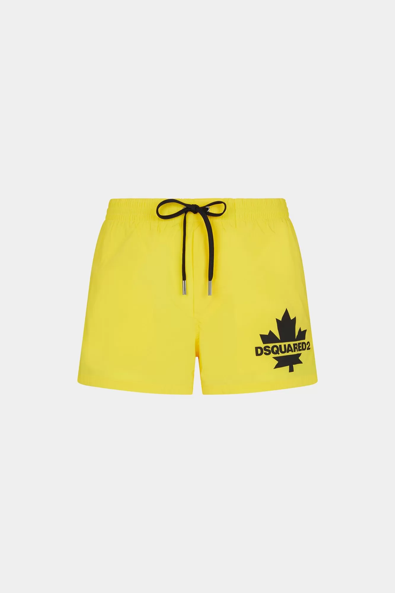 Strandkleding^Dsquared2 Leaf Boxer Midi Geel/Zwart