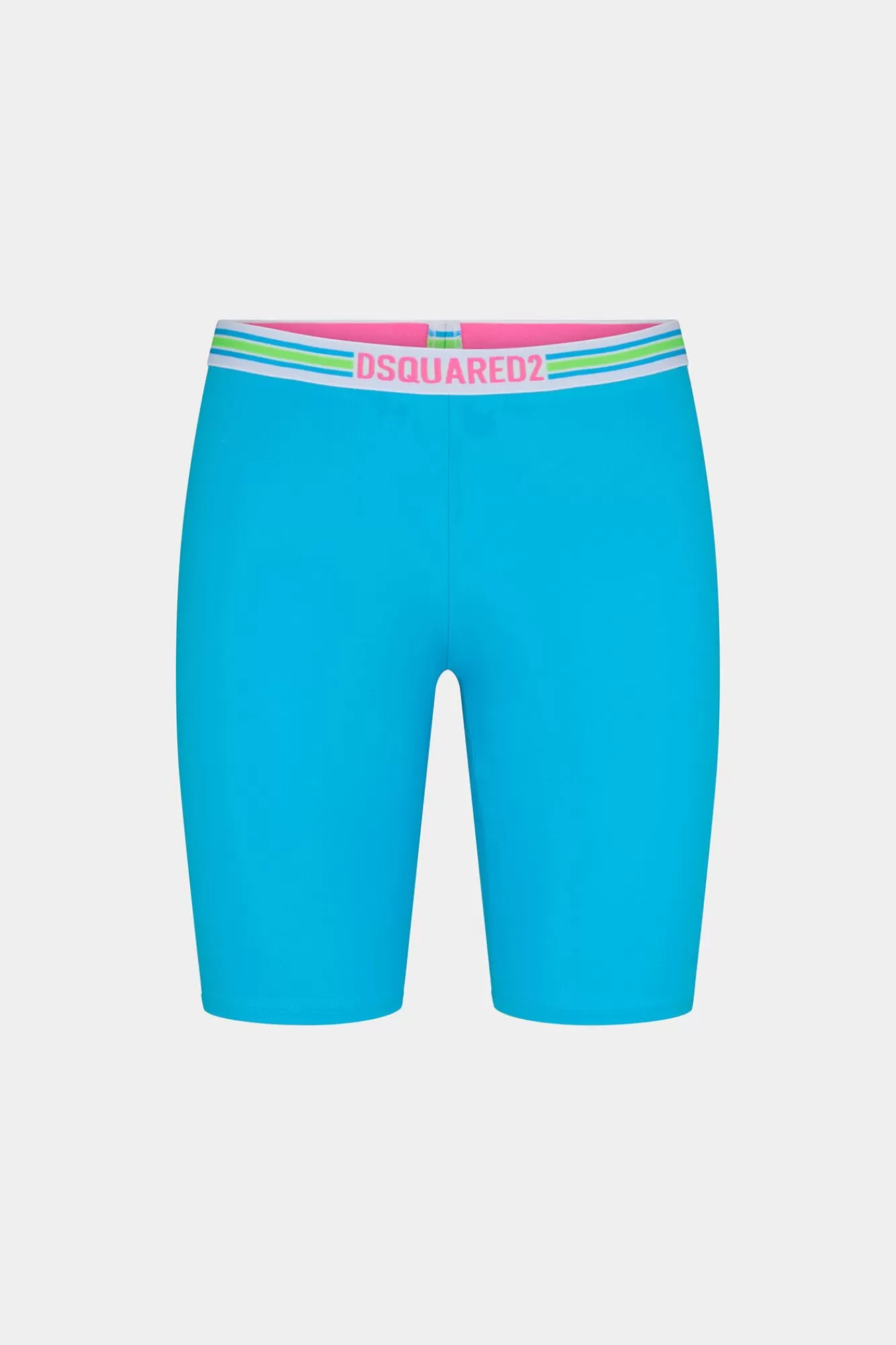 Ondergoed^Dsquared2 Logo Fietsbroek Lichtblauw