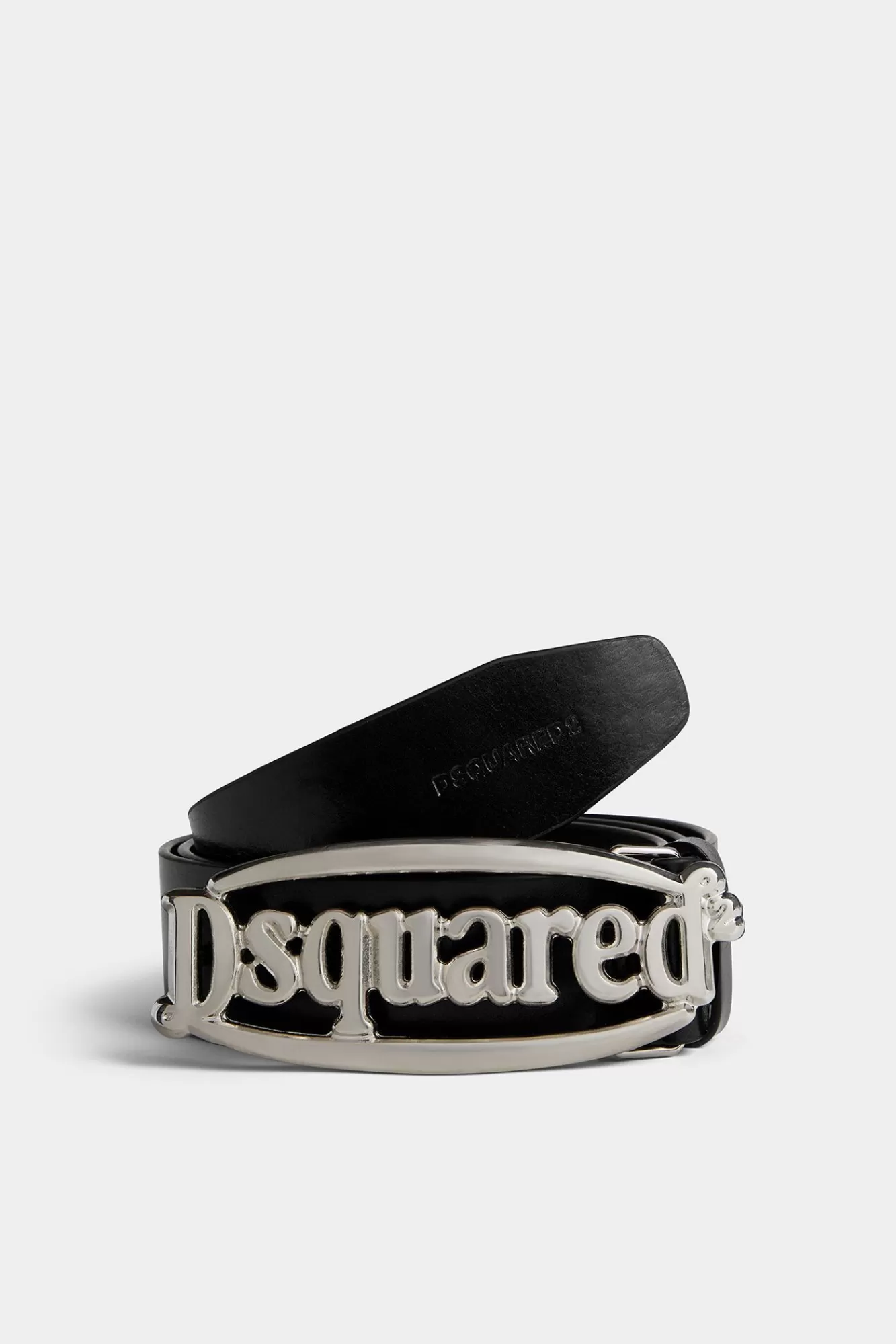 Riemen^Dsquared2 Plaquette Riem Zwart/Palladium