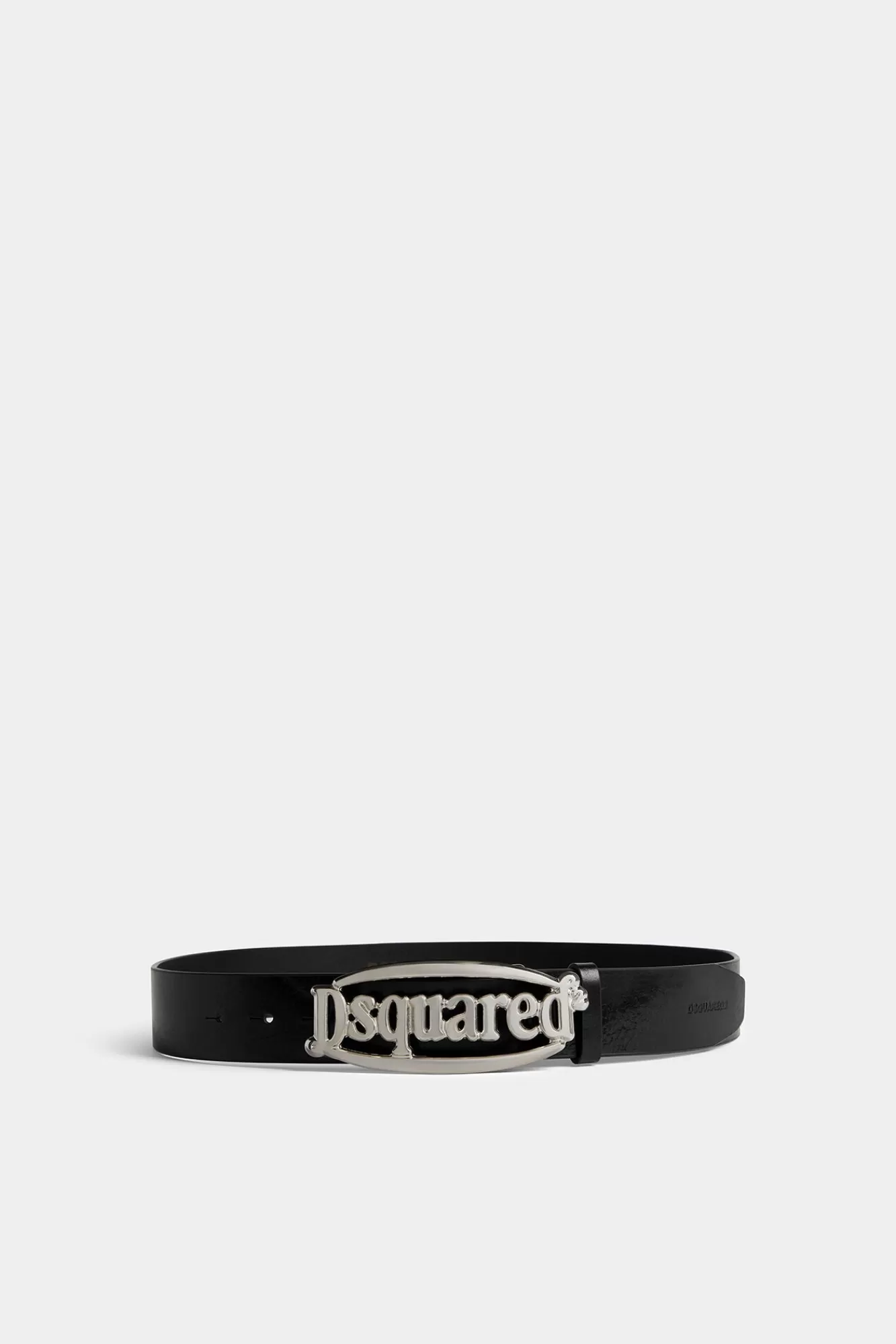 Riemen^Dsquared2 Plaquette Riem Zwart/Palladium