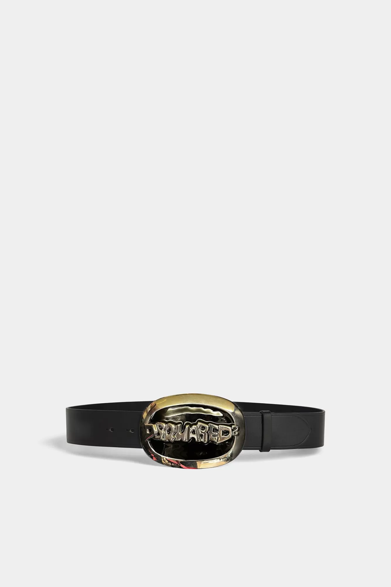 Riemen^Dsquared2 Plaquette Riem Zwart/Palladium