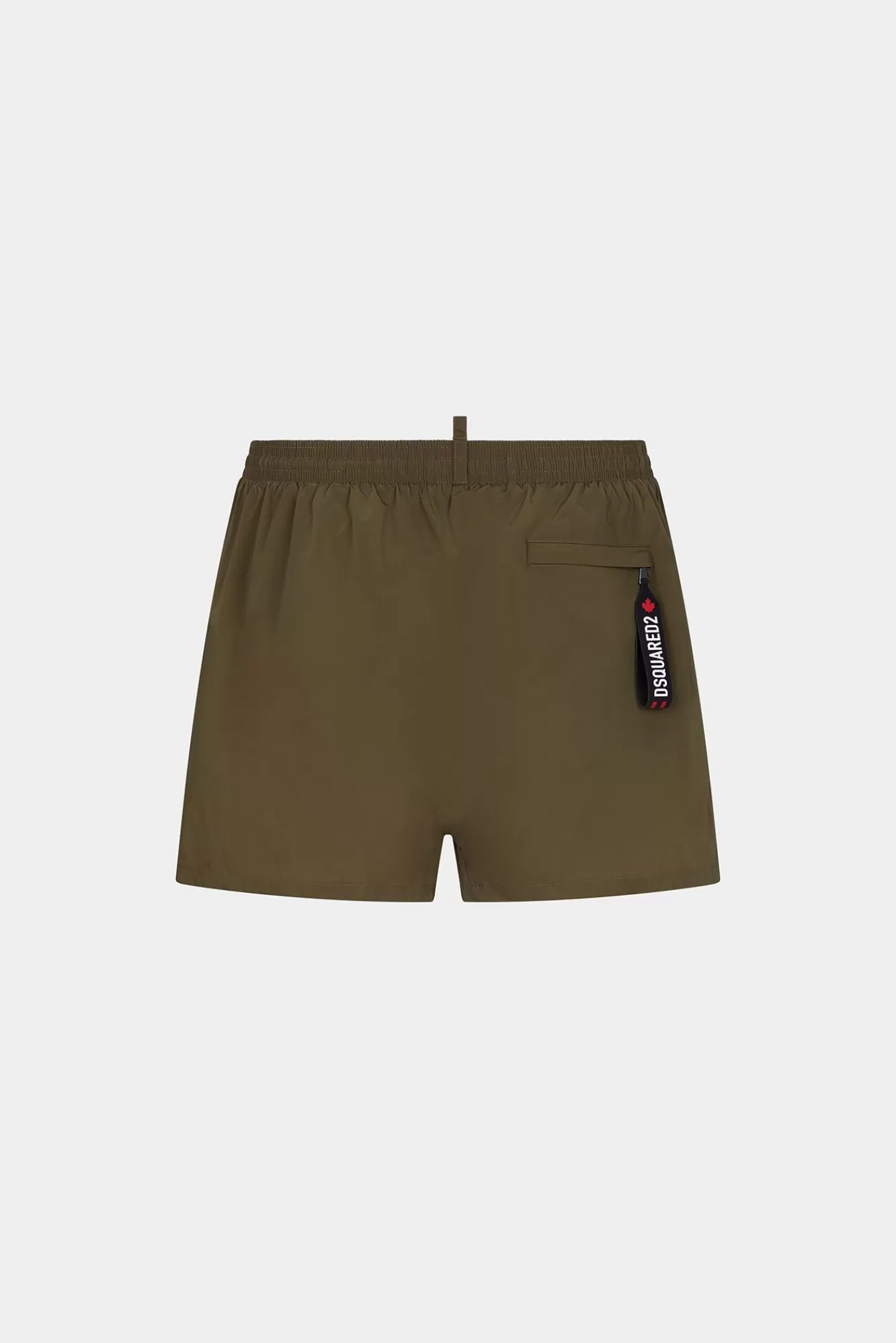 Strandkleding^Dsquared2 Tape-Boxer Midi Militaire Groen