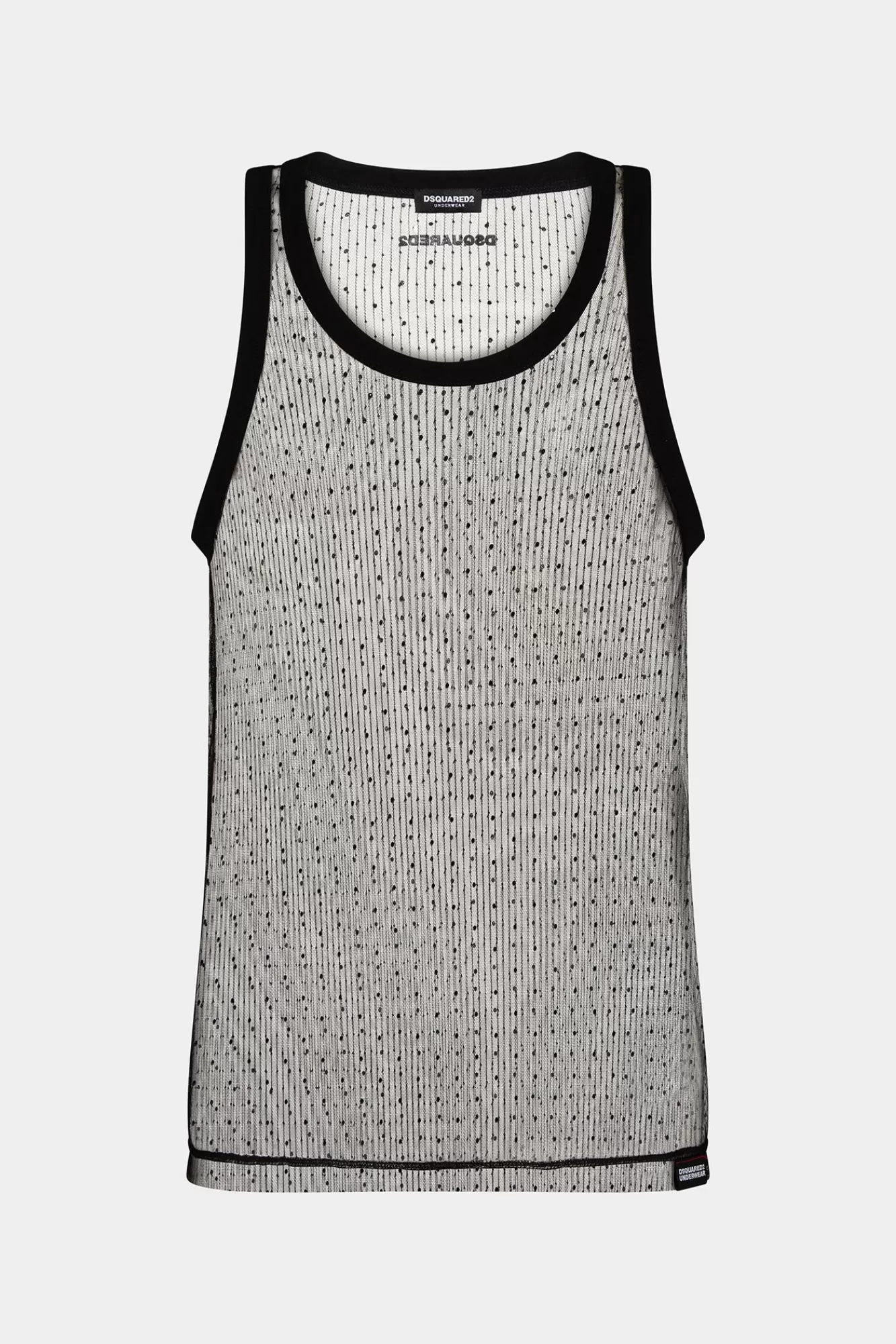 Ondergoed^Dsquared2 Tule Swarovski-Tanktop Zwart