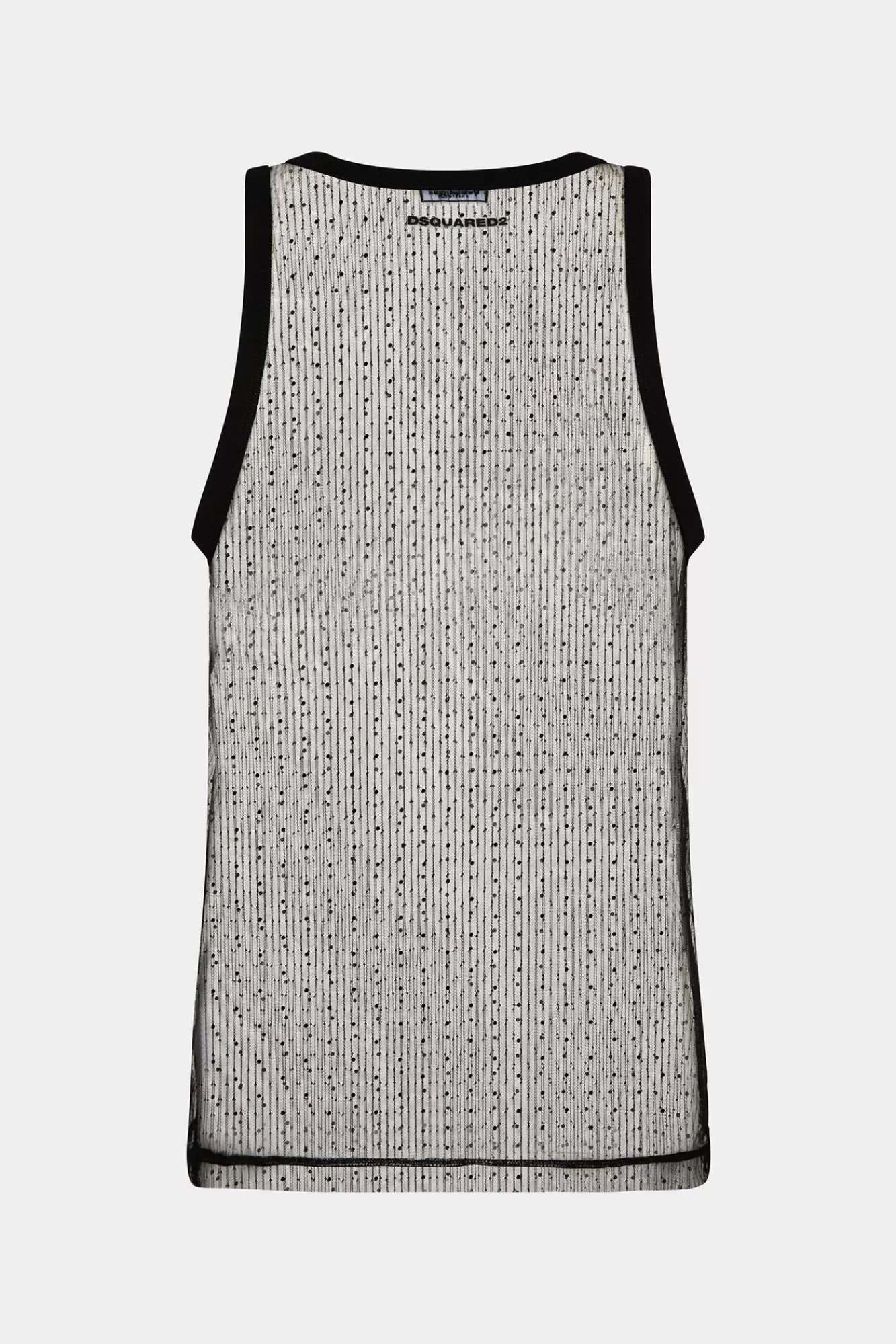 Ondergoed^Dsquared2 Tule Swarovski-Tanktop Zwart