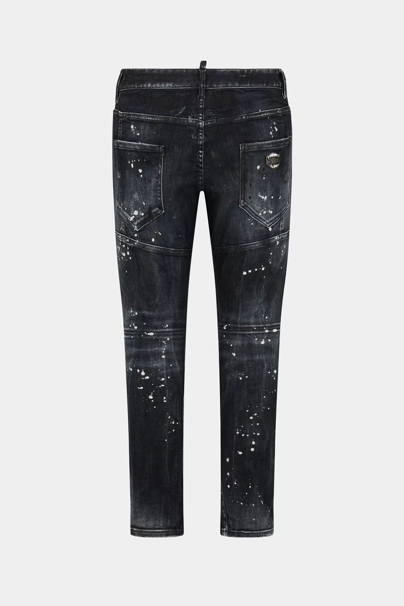 Jeans^Dsquared2 E, Nette Bikerjeans Met Diamant En Studs Zwart