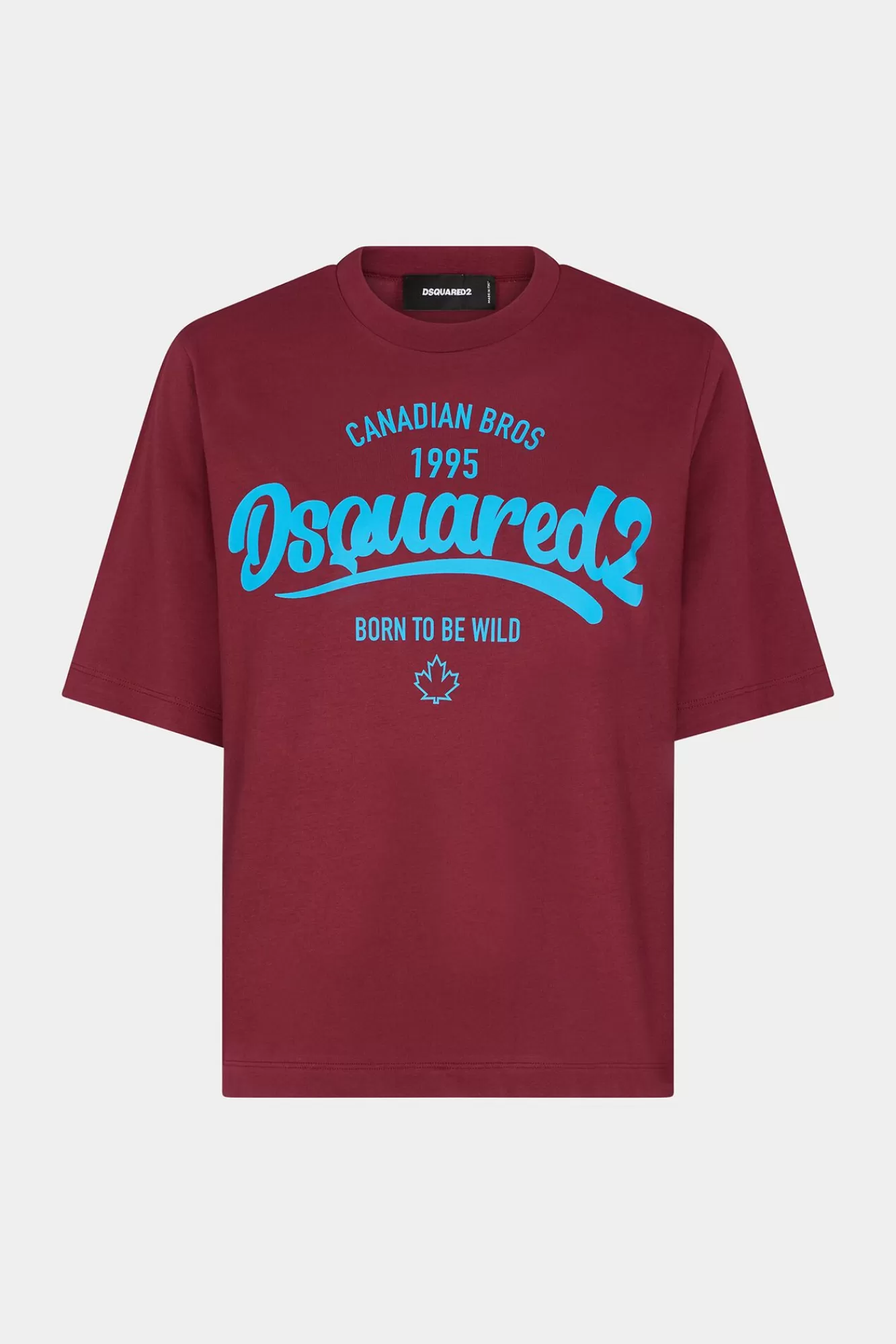 Tops En T-Shirts^Dsquared2 Easy Fit T-Shirt Van Canadian Bros Bordeaux