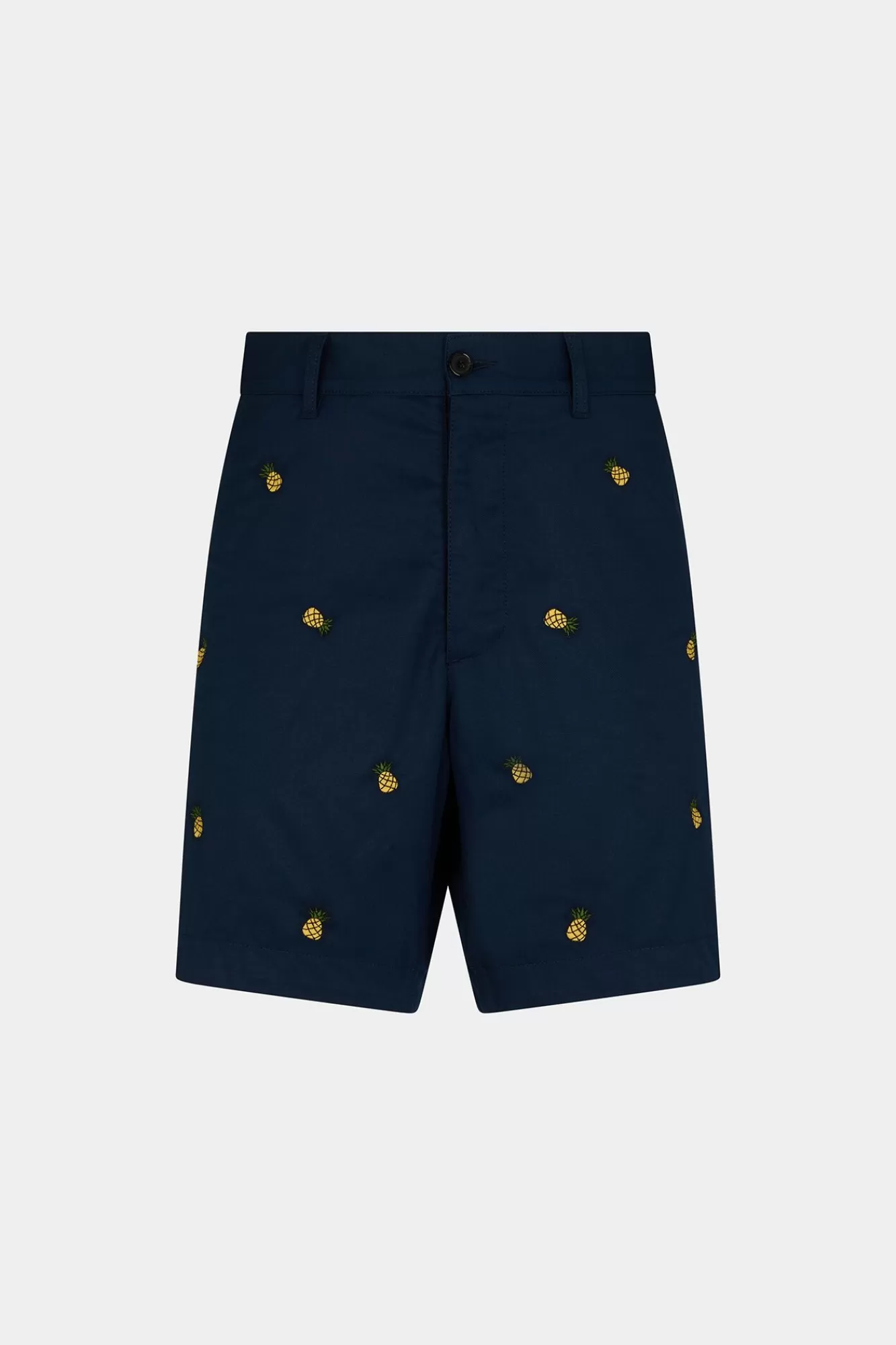 Korte Broek^Dsquared2 Geborduurde Fruit Marine Shorts Majolika Blauw