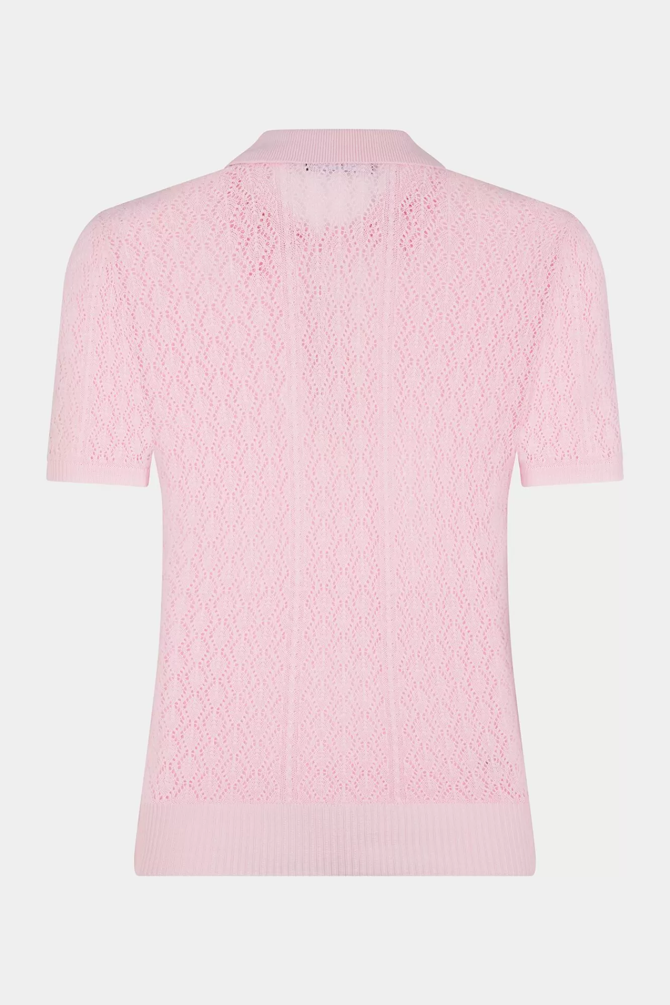 Gebreide Kleding^Dsquared2 Gebreid Opengewerkt Katoenen Poloshirt Lila