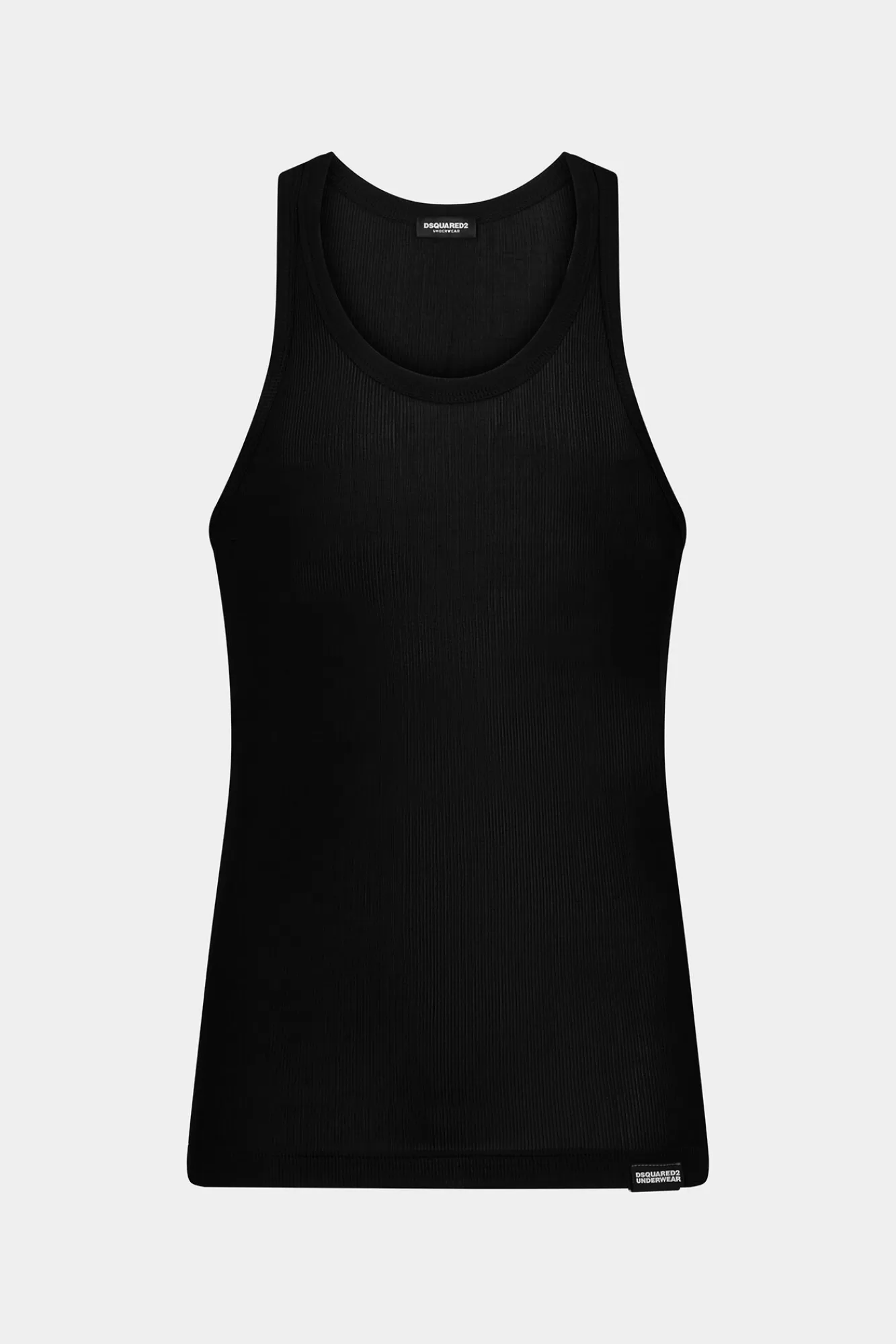 Ondergoed^Dsquared2 Geribbelde Tanktop Zwart