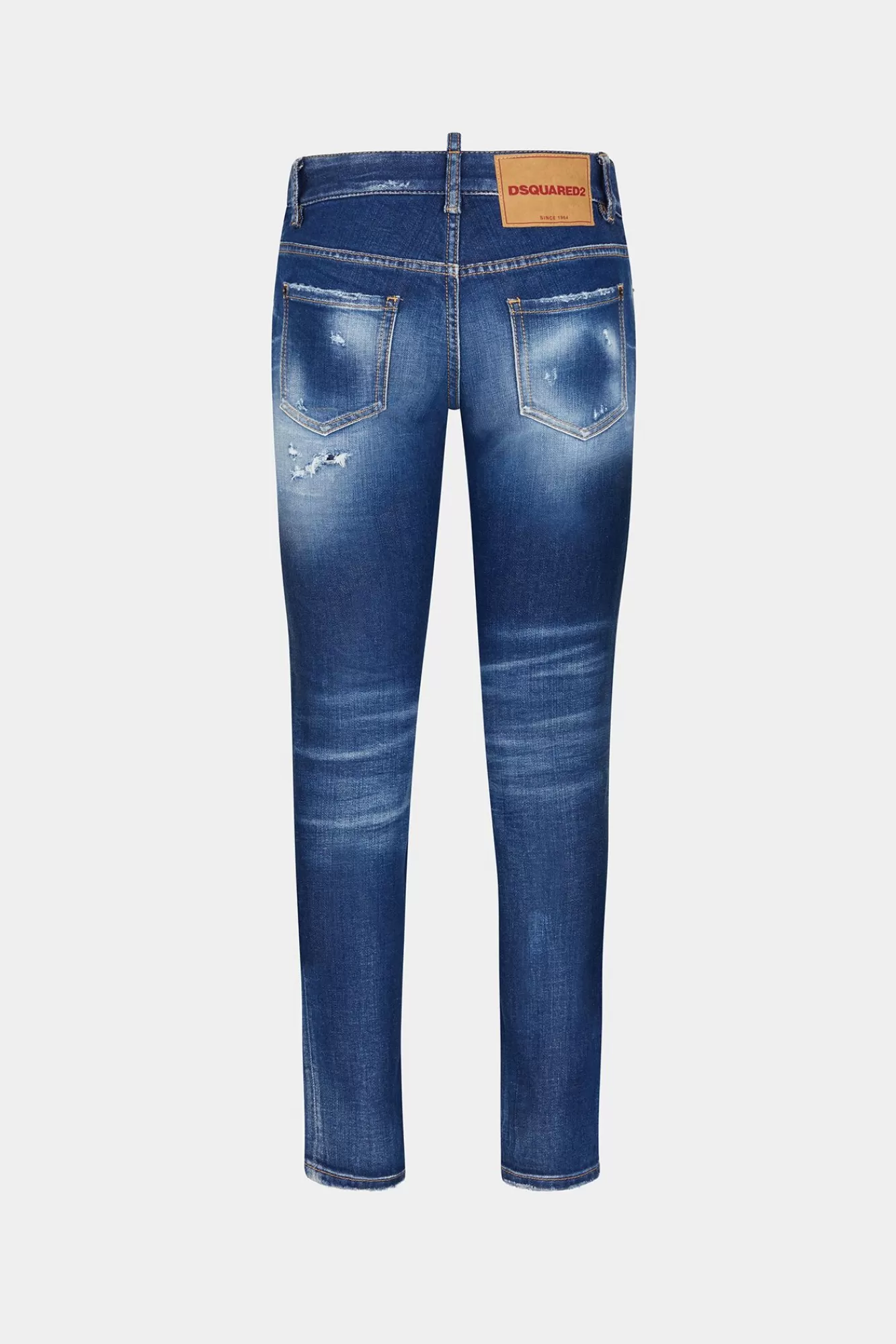 Jeans^Dsquared2 Gescheurde Kniewas, Medium Taille Jennifer Jeans Marine