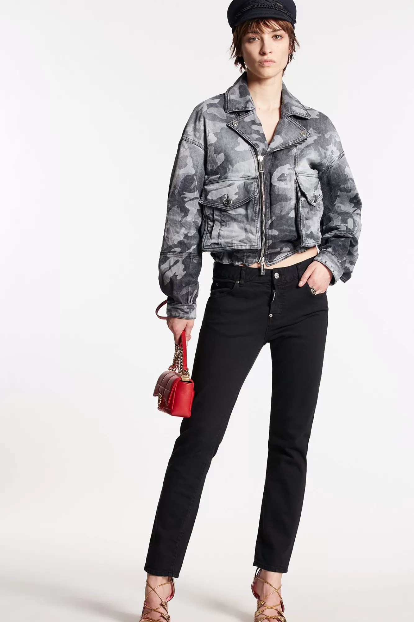 Jeans^Dsquared2 Geverfde Cool Girl-Jeans Zwart