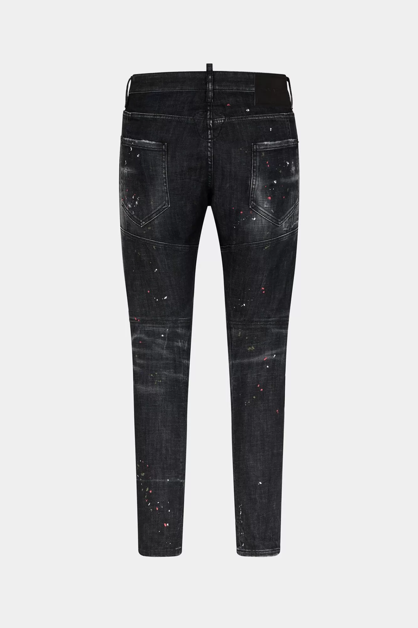 Jeans^Dsquared2 Gevlekte, Nette Bikerjeans Zwart