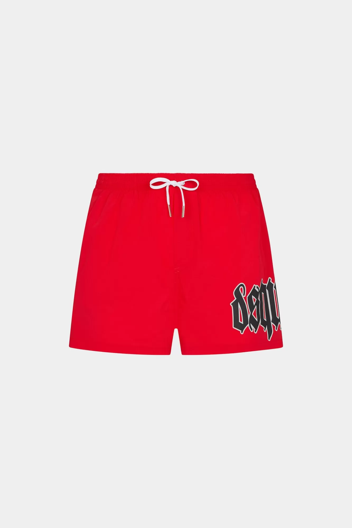 Strandkleding^Dsquared2 Gotische Boxer Midi Rood Zwart