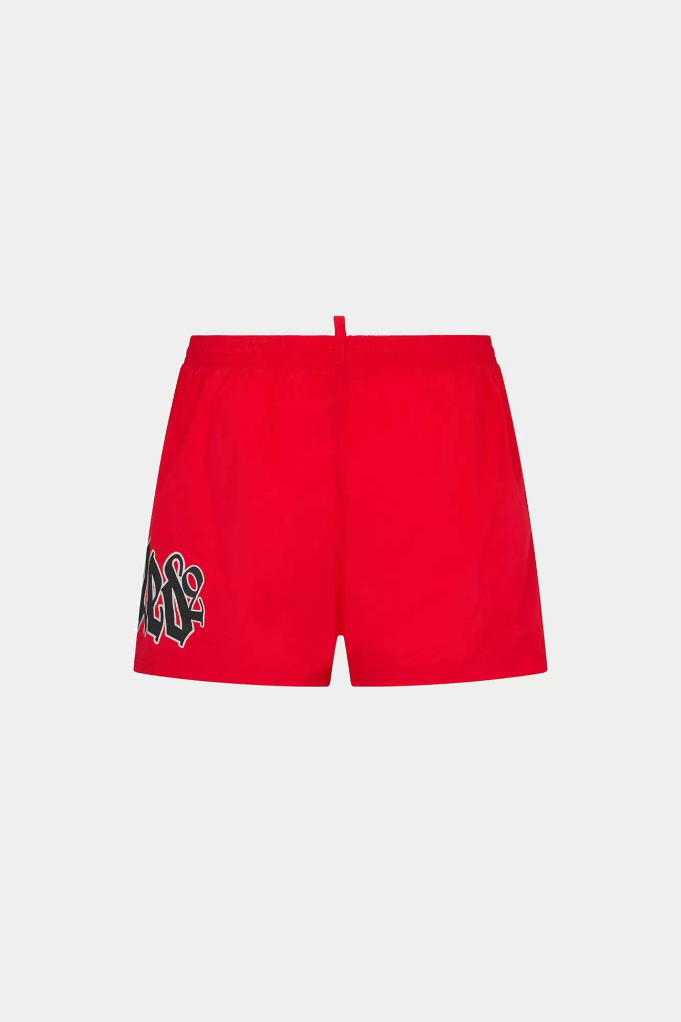 Strandkleding^Dsquared2 Gotische Boxer Midi Rood Zwart