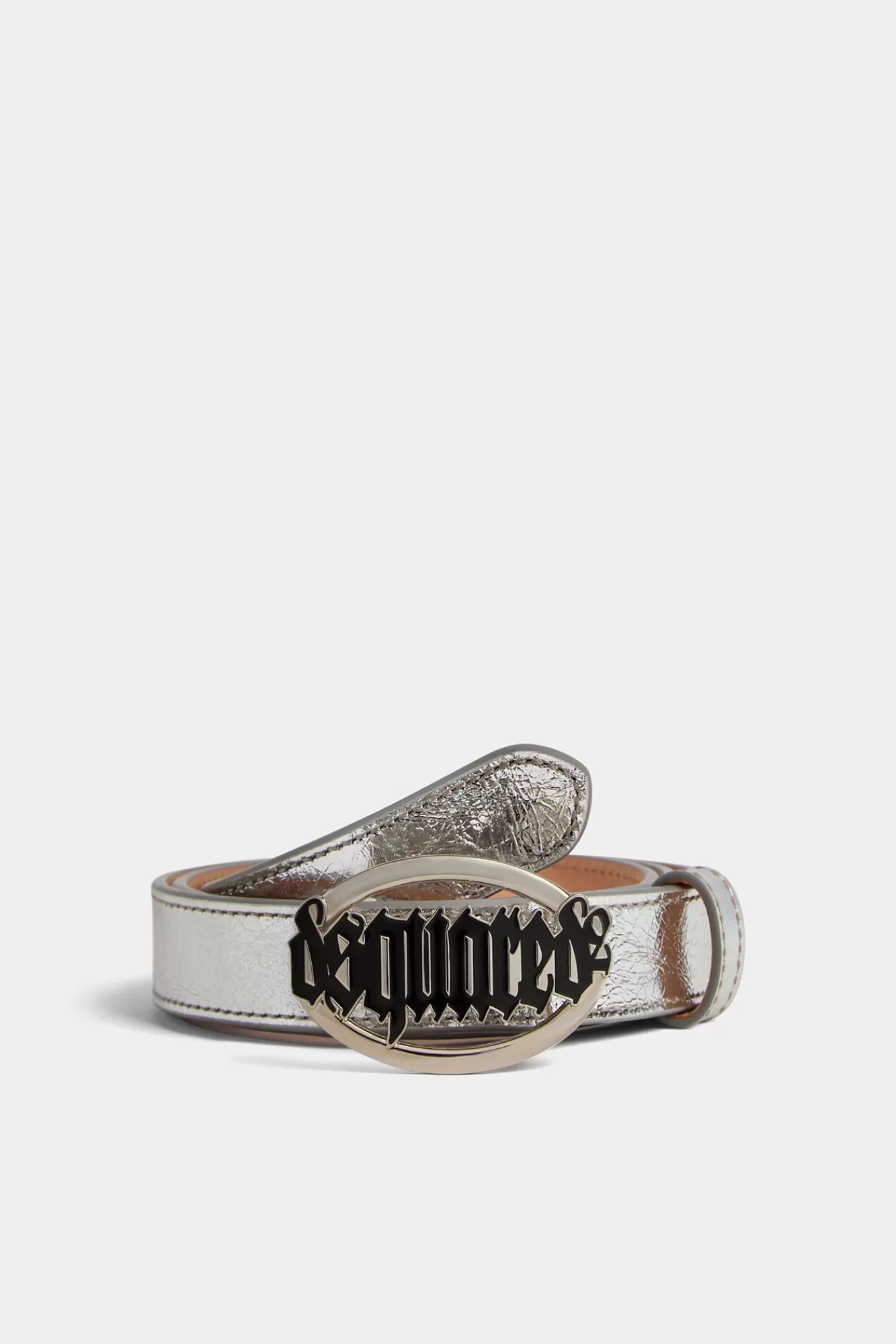 Riemen^Dsquared2 Gotische Plaquetteriem Zilver