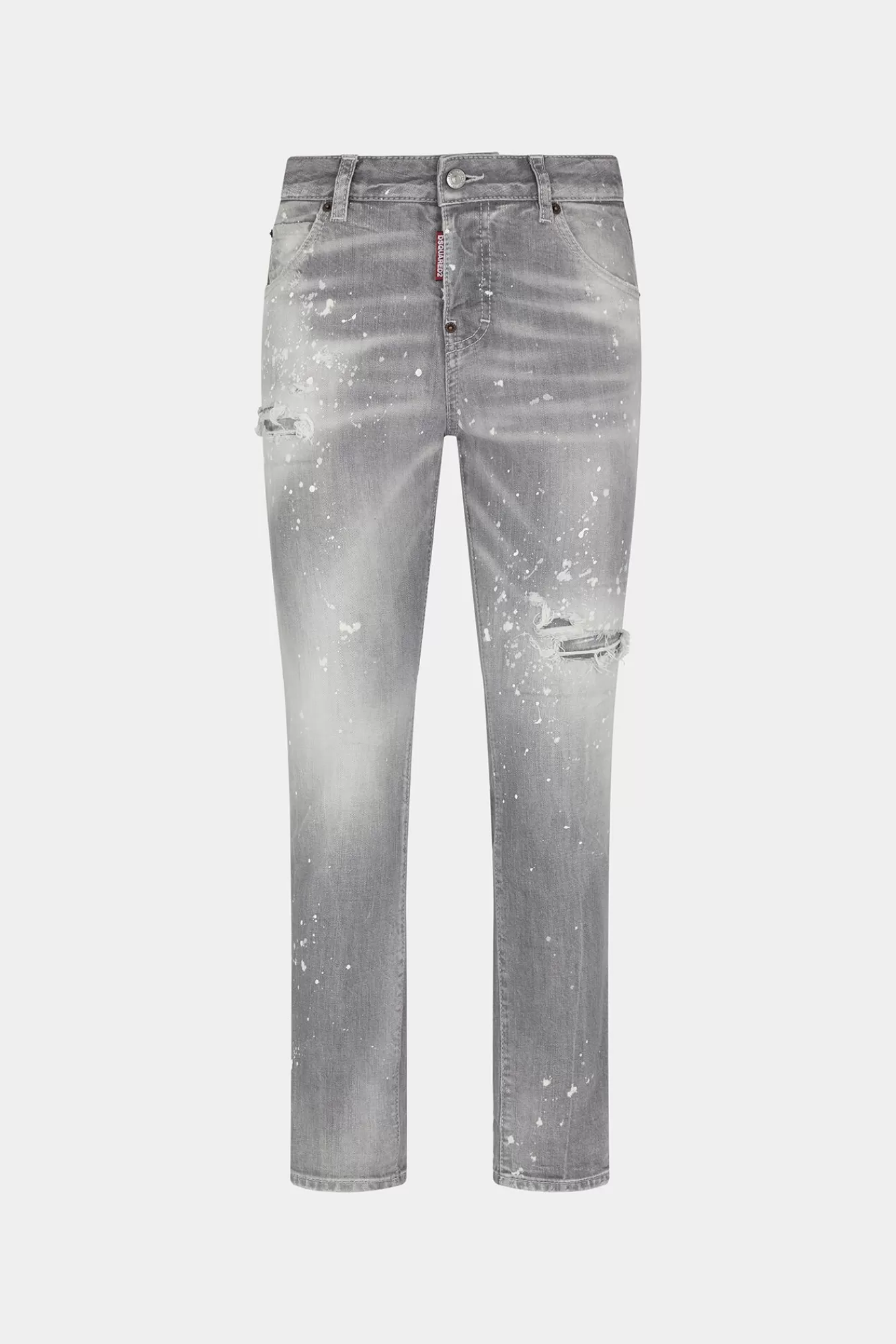 Jeans^Dsquared2 Grijze Gevlekte Wassing Cool Girl Jeans Grijs