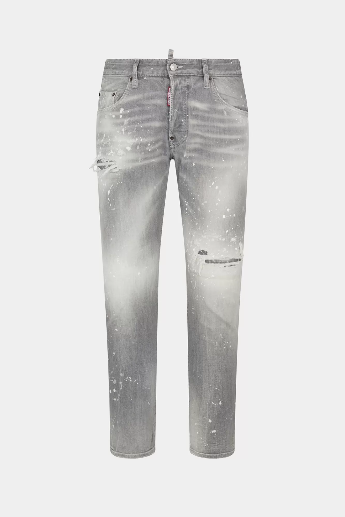 Jeans^Dsquared2 Grijze Skaterjeans Met Gevlekte Wassing Grijs