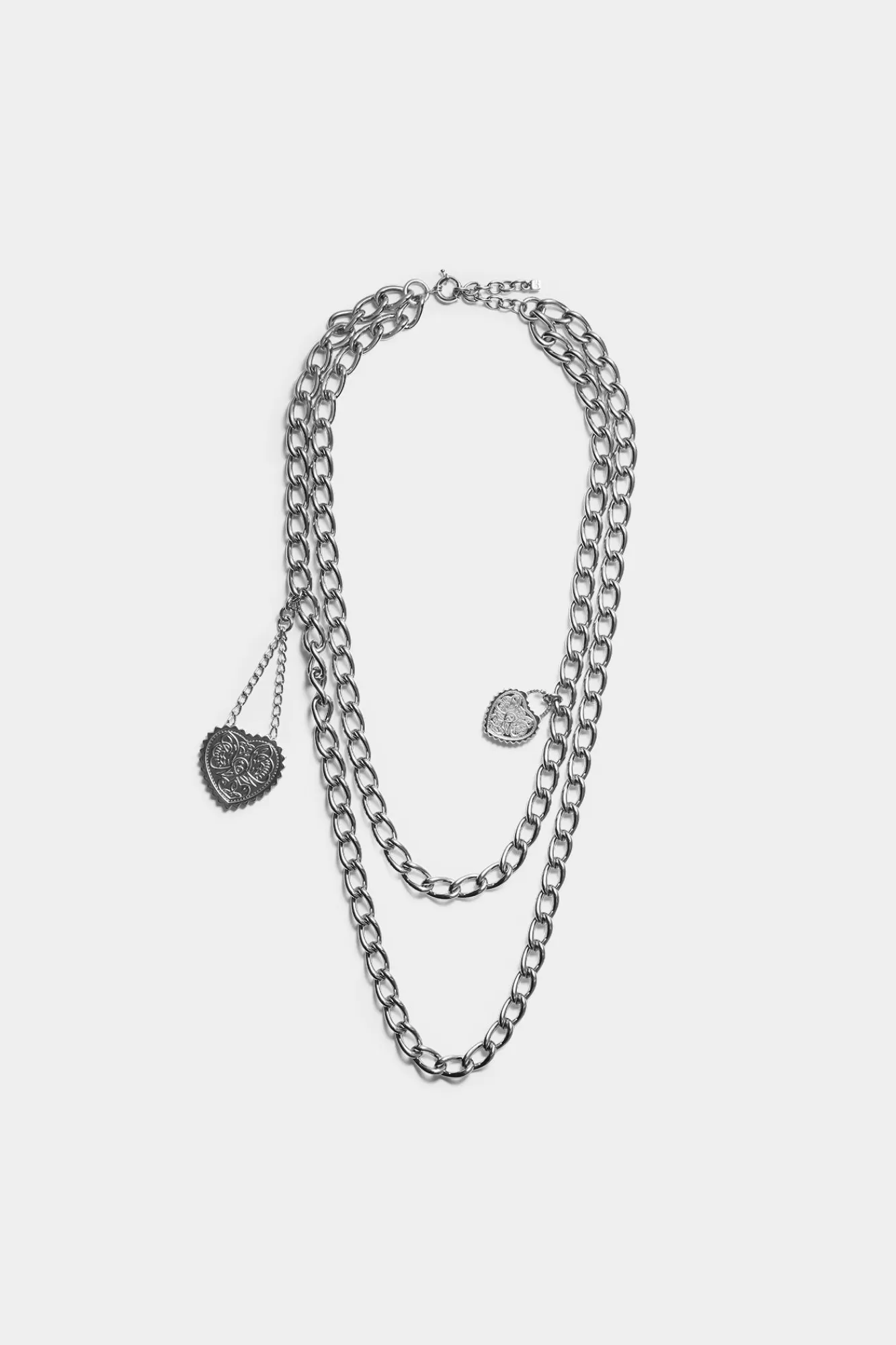 Sieraden^Dsquared2 Hart Ketting Palladium