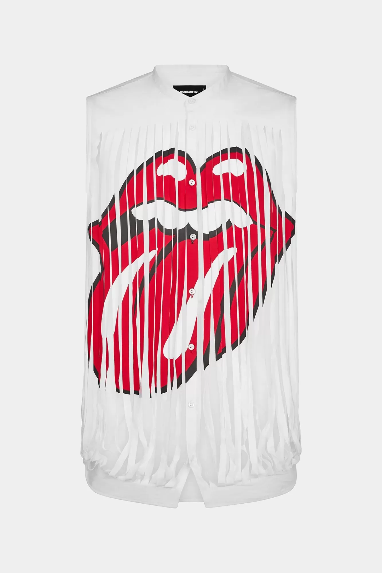 Overhemden^Dsquared2 Het Mouwloze Shirt Van De Rolling Stones Wit