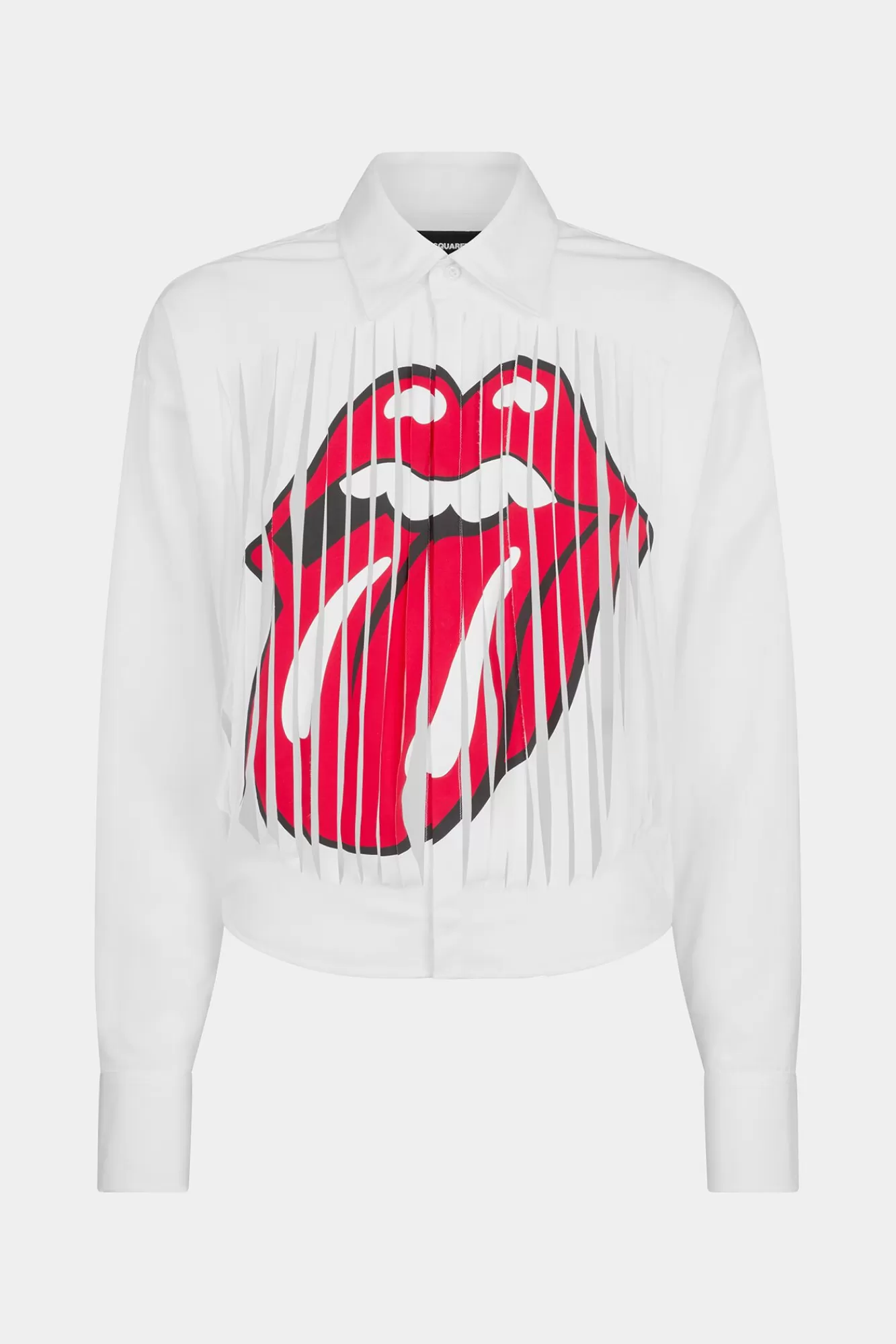 Overhemden^Dsquared2 Het Rolling Stones-Shirt Wit