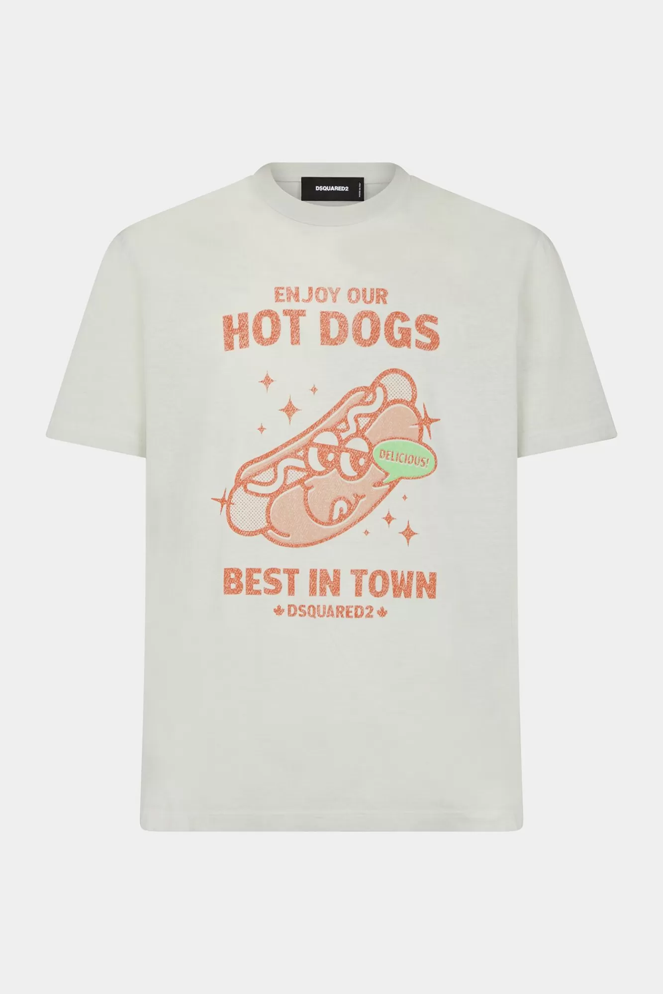 T-Shirts En Poloshirts^Dsquared2 Hotdogs T-Shirt Met Normale Pasvorm Munt