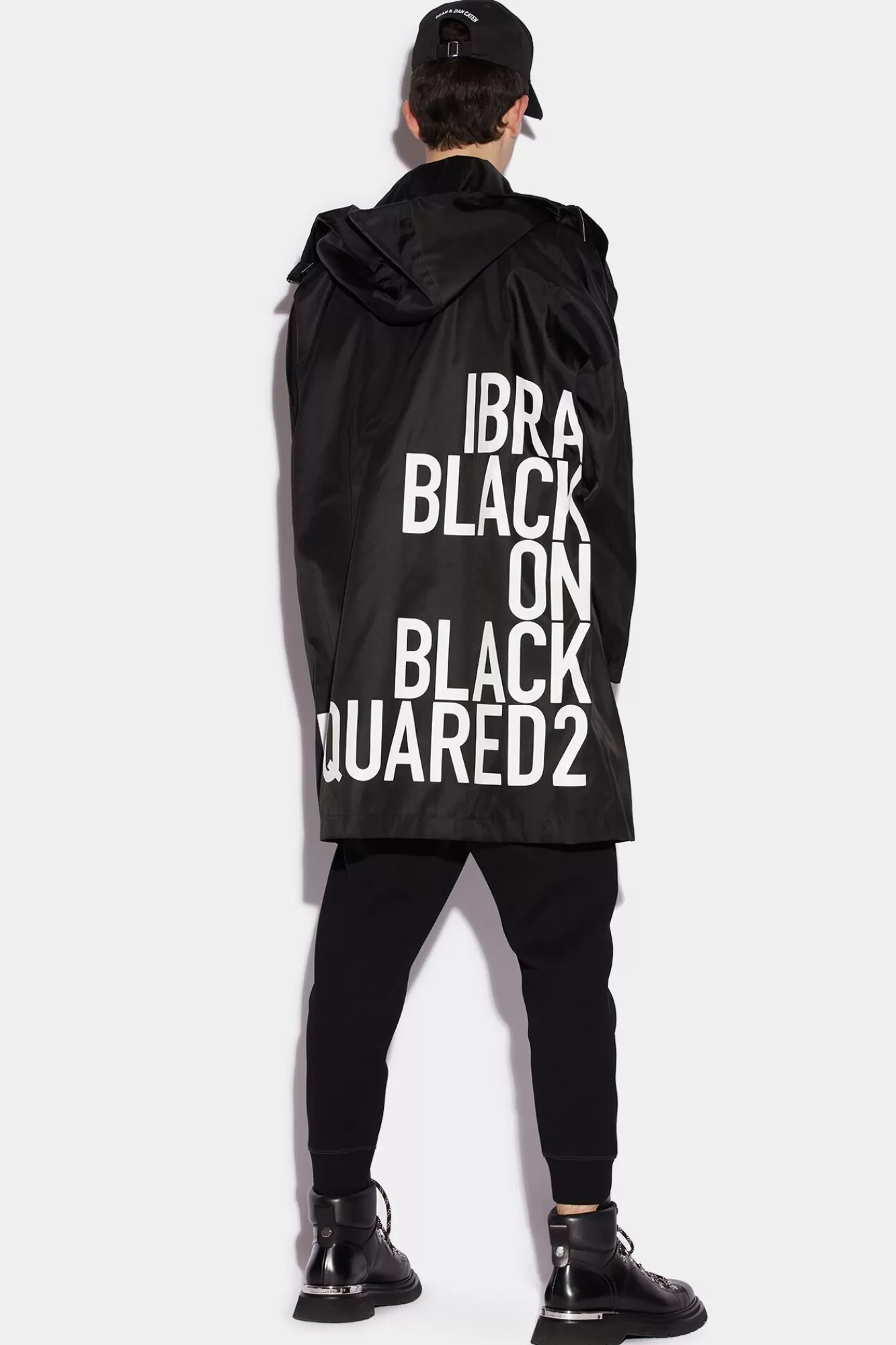 Jassen En Bovenkleding^Dsquared2 Ibra Lange Windjack Zwart