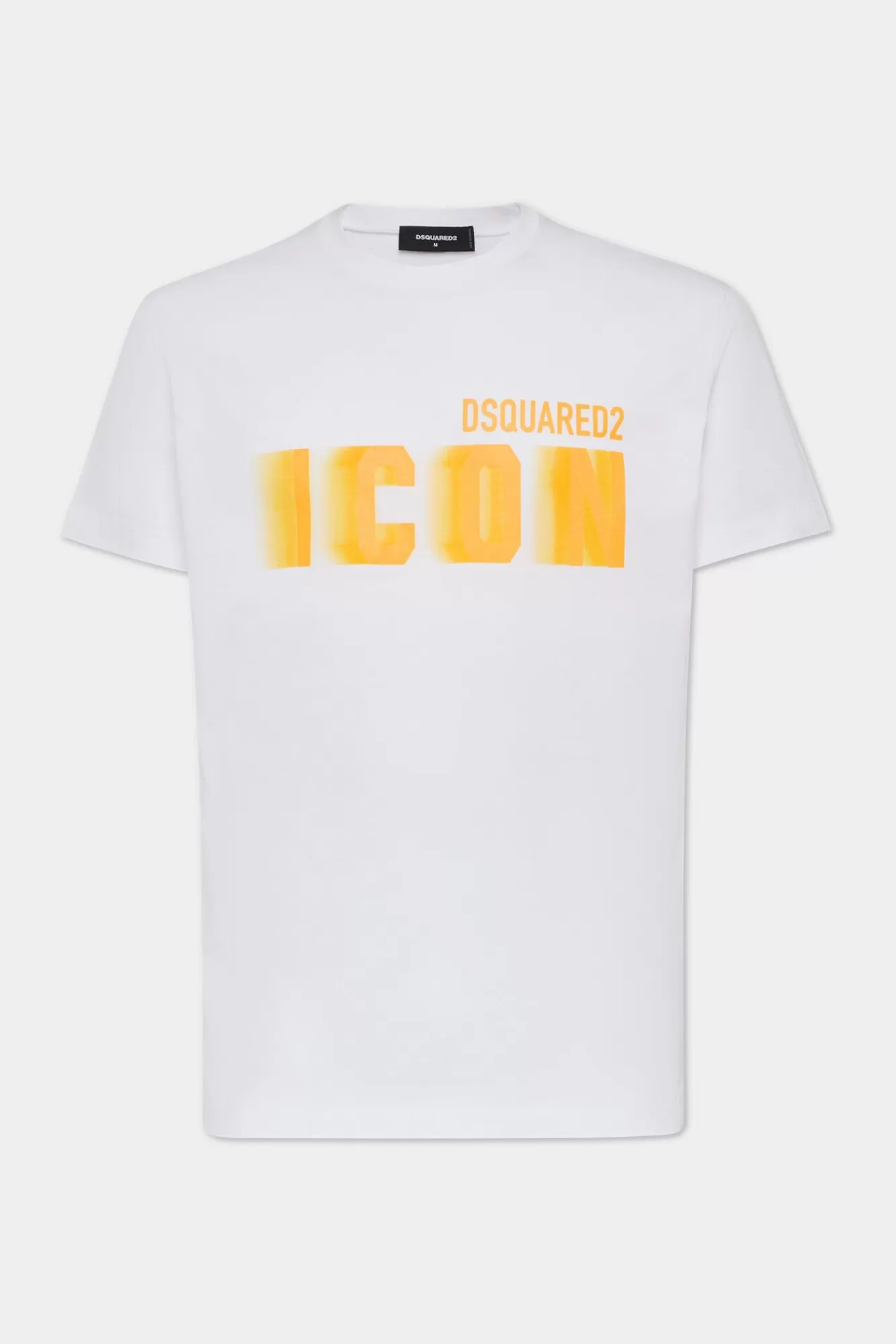 T-Shirts En Poloshirts^Dsquared2 Icon Blur-Cool Fit T-Shirt Wit/Oranje Fluo