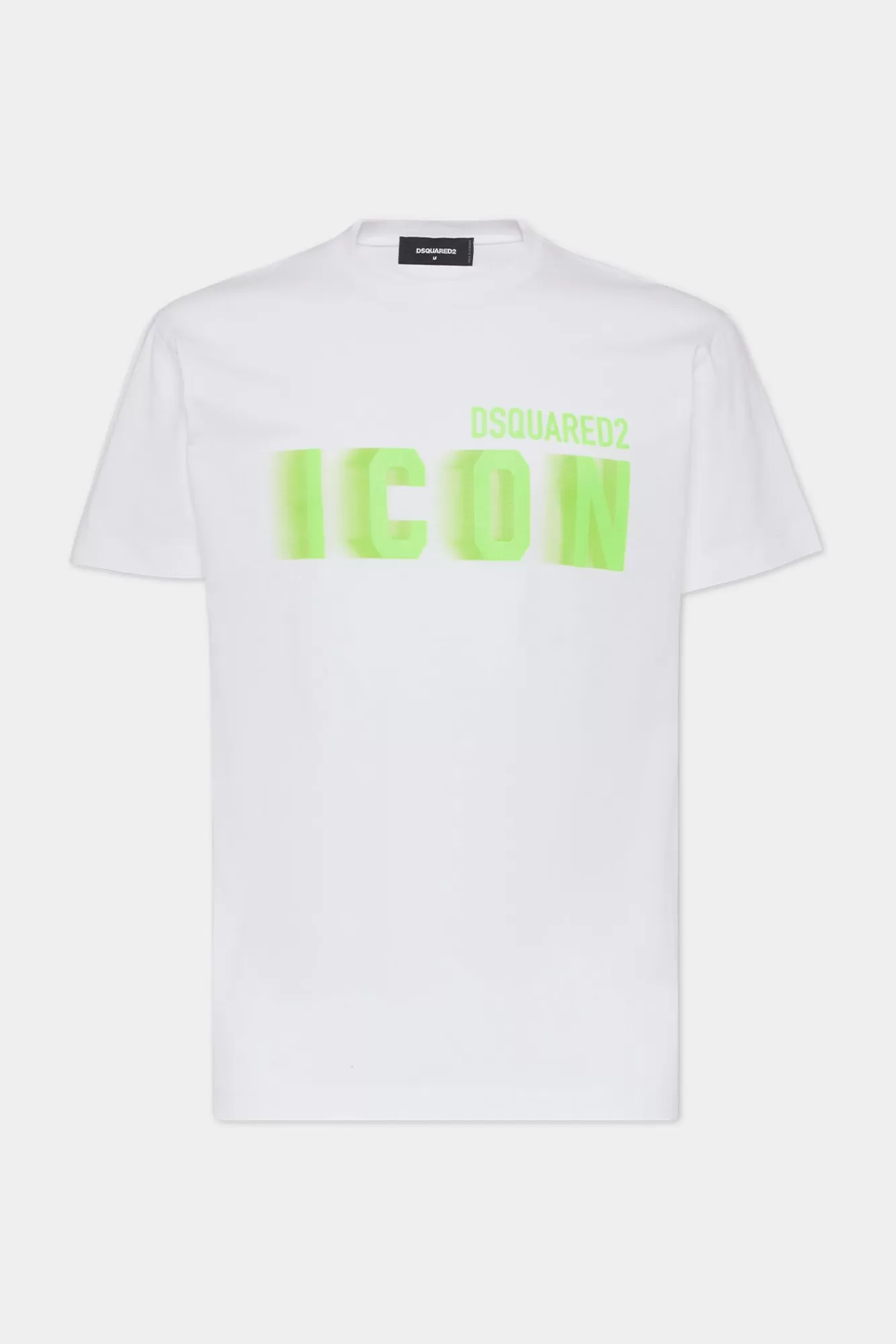 T-Shirts En Poloshirts^Dsquared2 Icon Blur-Cool Fit T-Shirt Wit/Groen Fluo