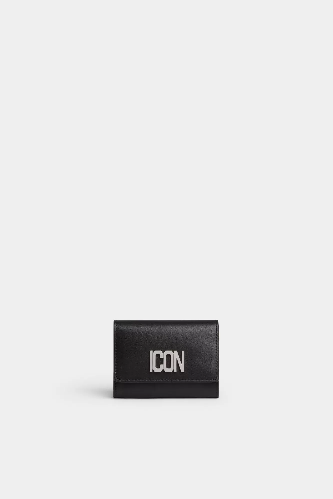 Kleine Lederwaren^Dsquared2 Icon Clubbing Creditcardhouder Zwart