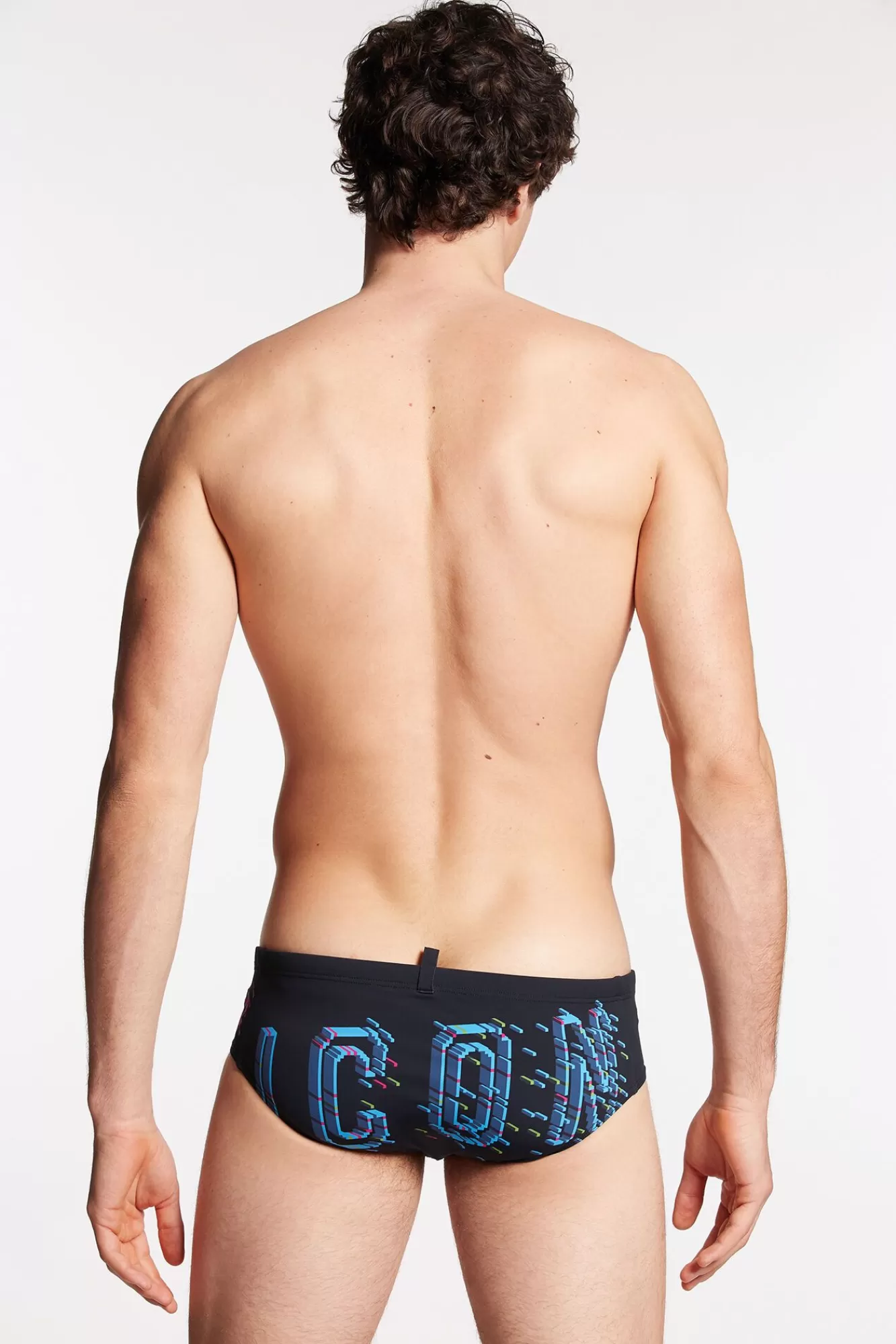 Strandkleding^Dsquared2 Icon Pixel Zwembroek Zwart