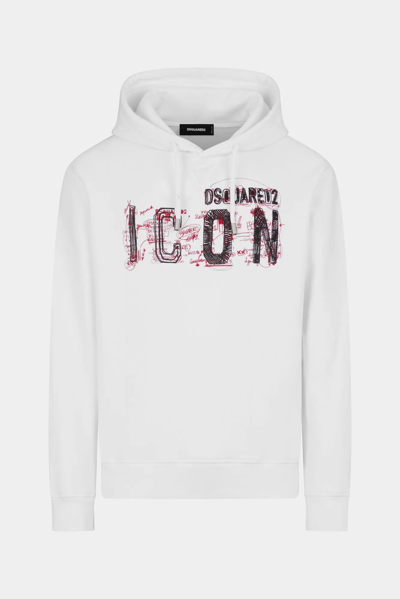 Sweatshirts^Dsquared2 Icon Scribble Cool Fit Hoodie-Sweatshirt Wit