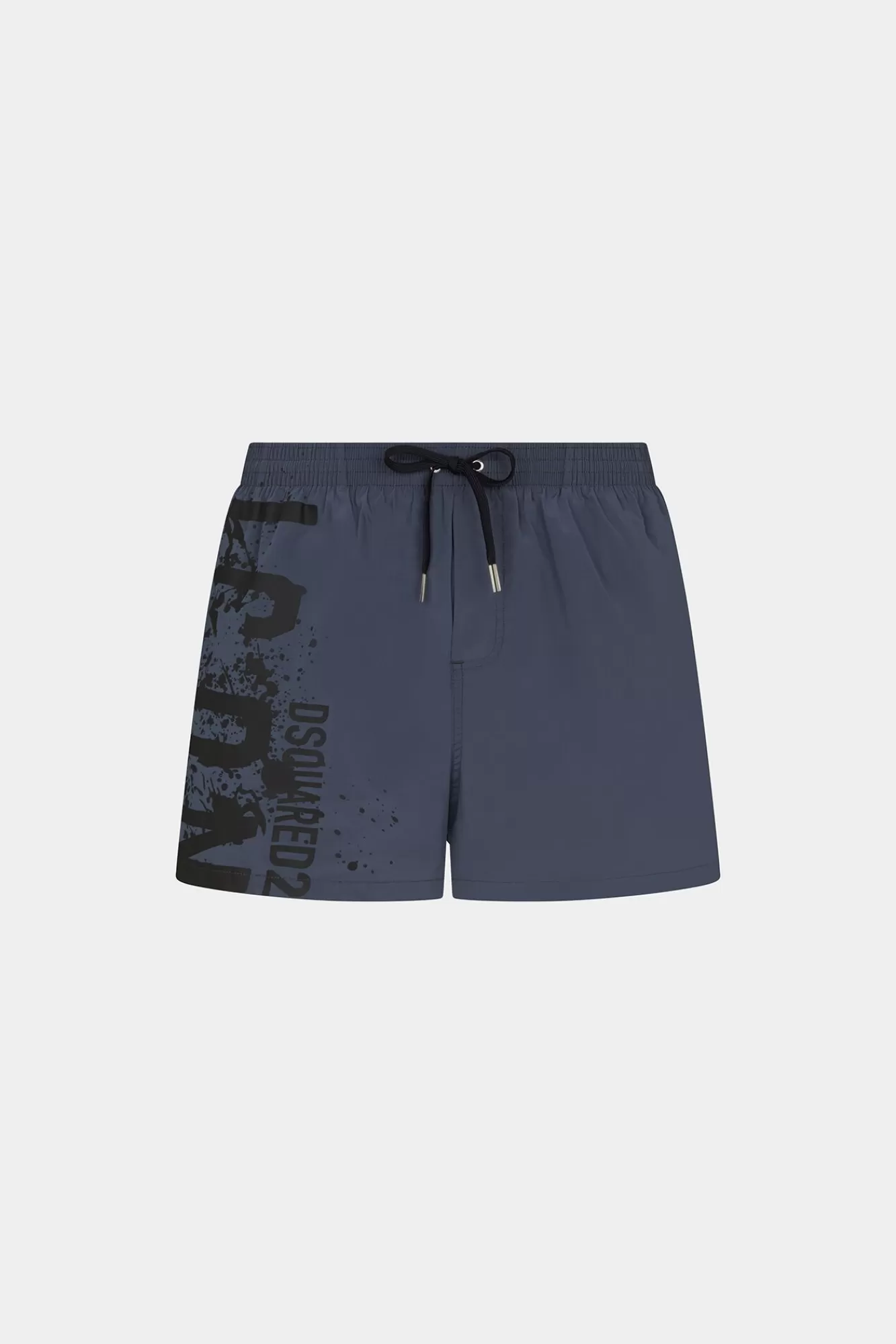 Strandkleding^Dsquared2 Icon Splash Boxer Midi Antraciet/Zwart