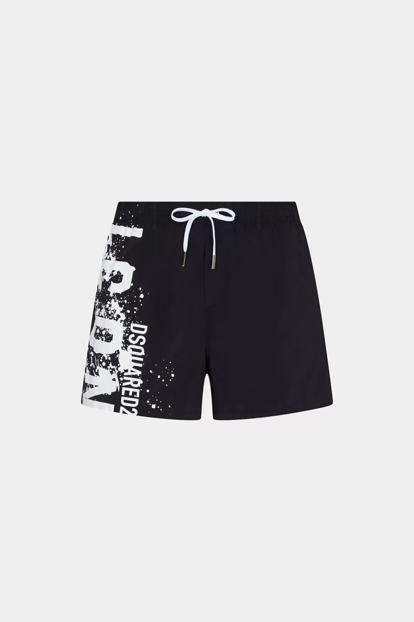 Strandkleding^Dsquared2 Icon Splash Boxer Midi Zwart Wit