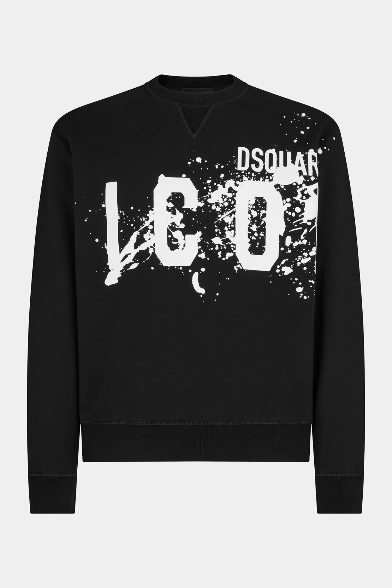 Sweatshirts^Dsquared2 Icon Splash Cool-Fit Sweatshirt Met Ronde Hals Zwart