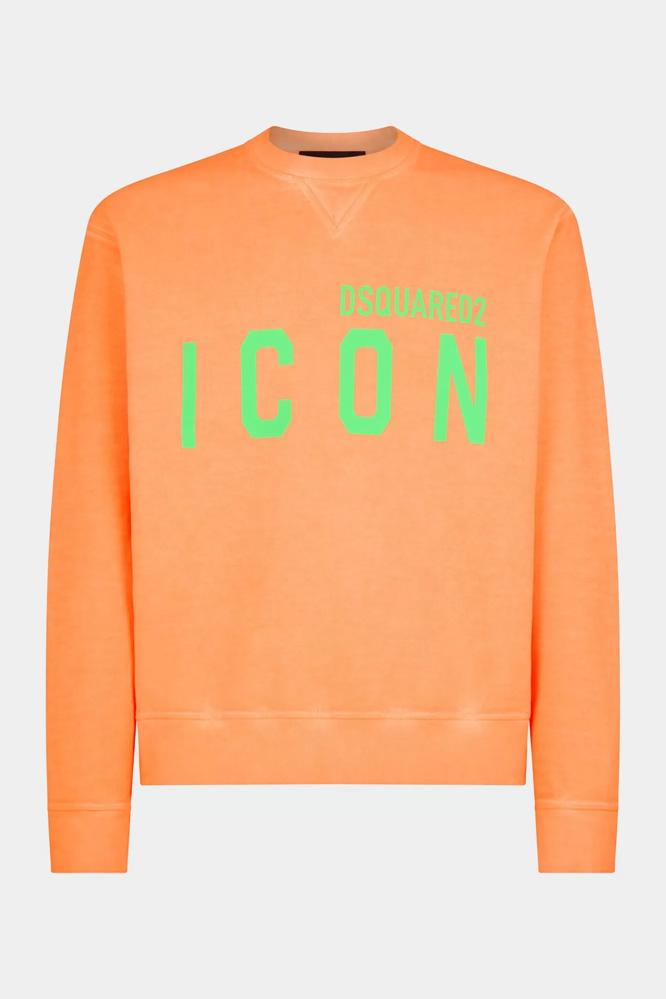 Co-Orden^Dsquared2 Icon Splash Cool-Fit Sweatshirt Met Ronde Hals Oranje Fluo