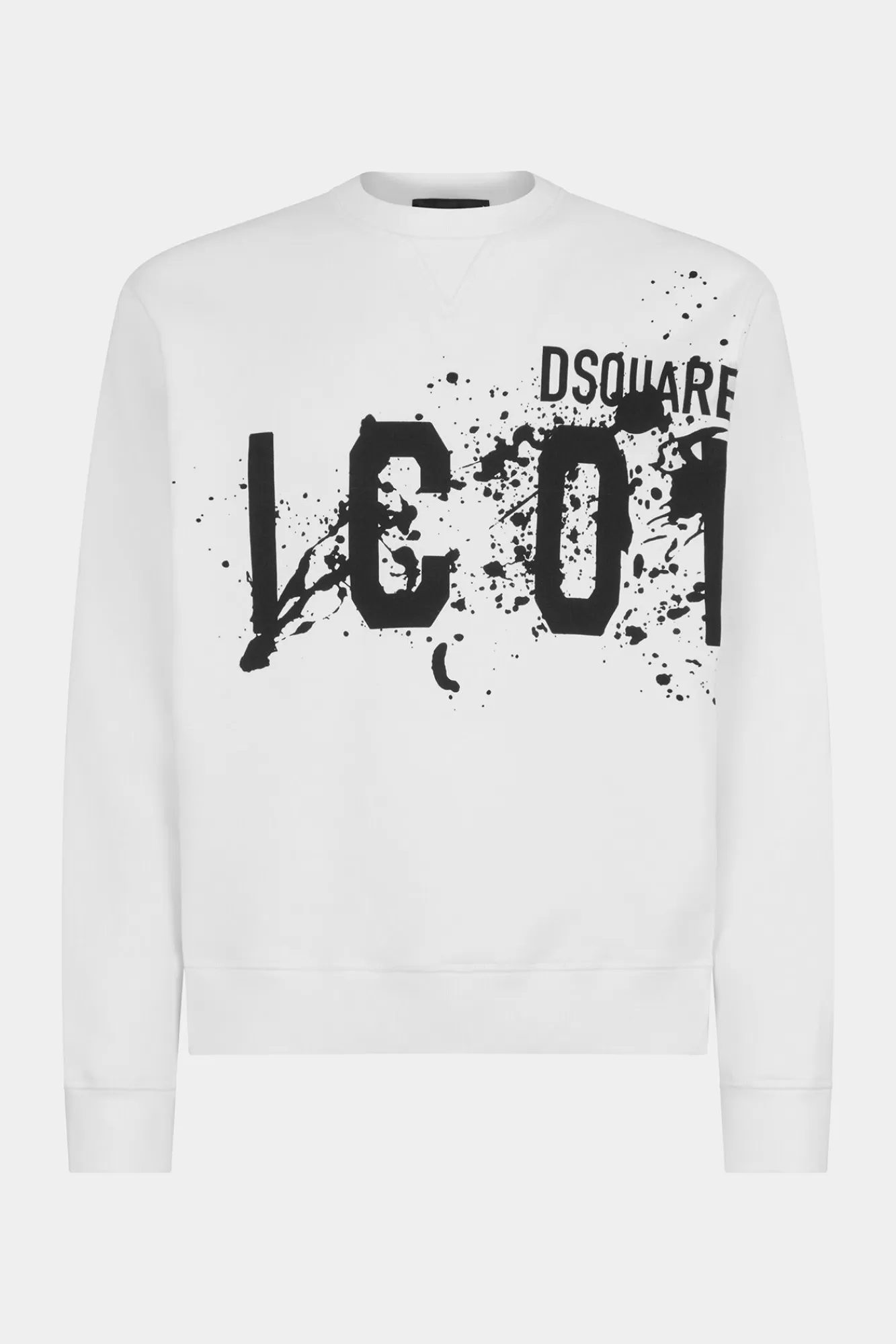 Sweatshirts^Dsquared2 Icon Splash Cool-Fit Sweatshirt Met Ronde Hals Wit