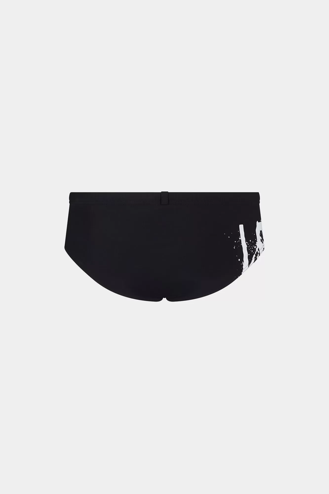 Strandkleding^Dsquared2 Icon Splash-Zwembroek Zwart Wit