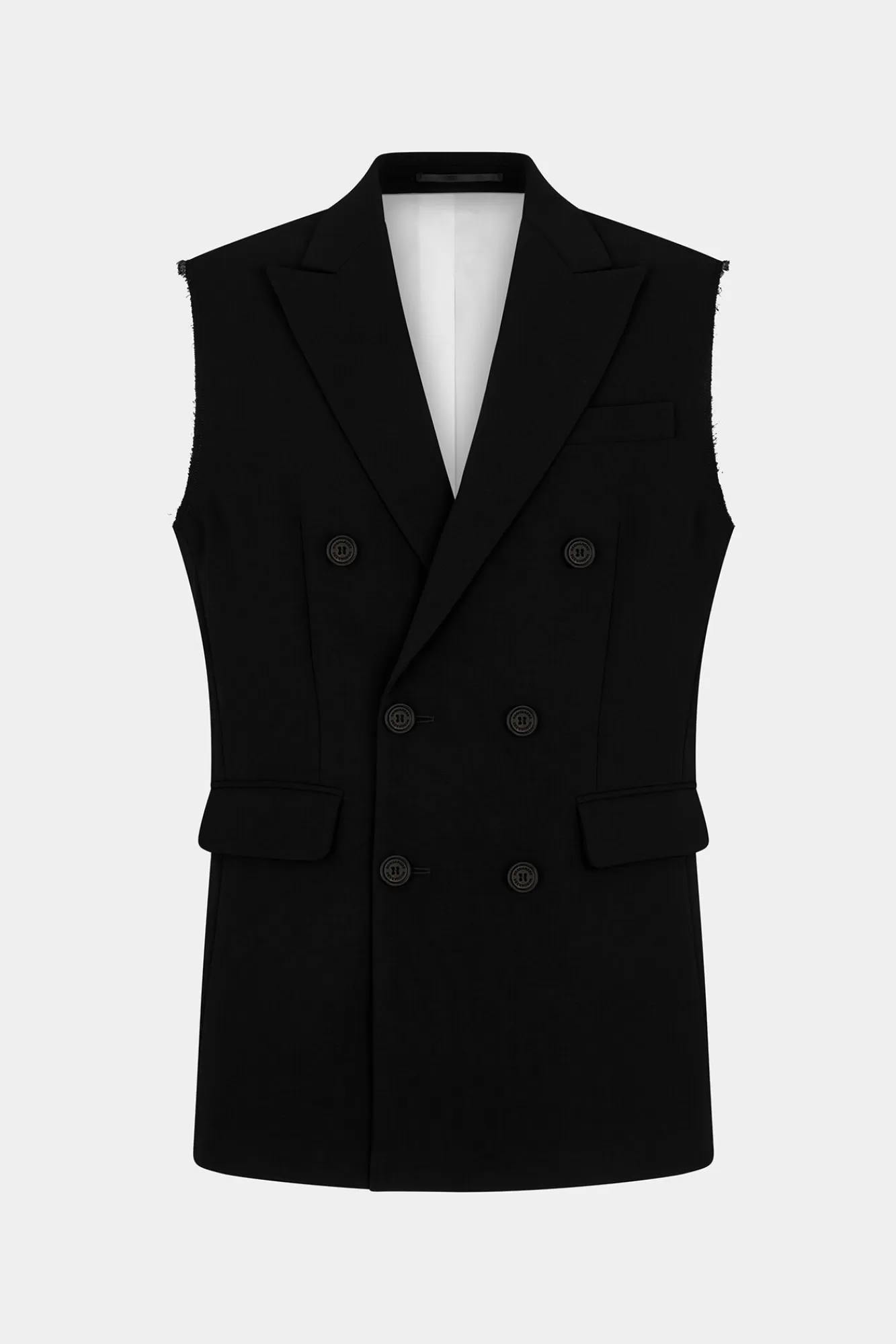 Pakken En Blazers^Dsquared2 Iconisch Gilet Met Dubbele Borsten Zwart