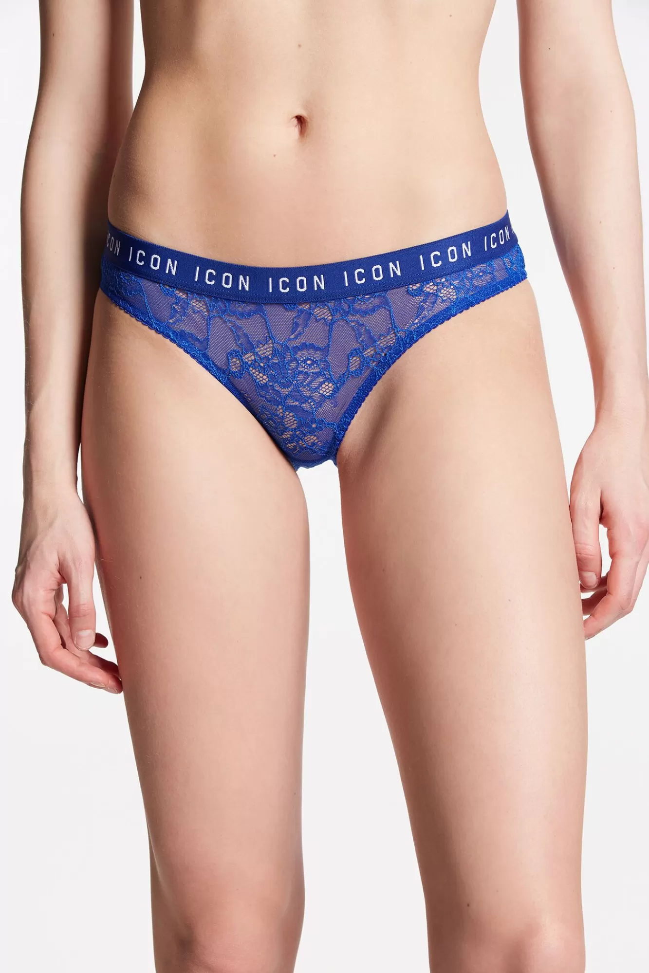 Ondergoed^Dsquared2 Iconisch Kanten Slipje Blauw